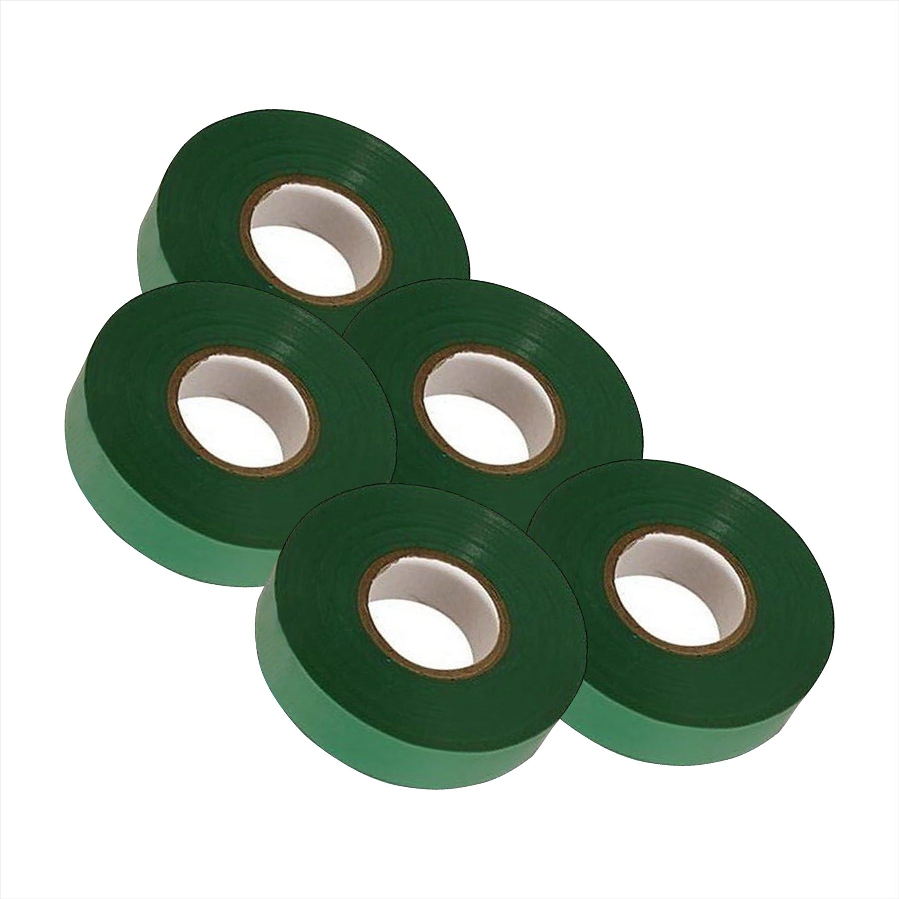 19mm x 22mm Electrical Pvc Insulation Insulating Tape 22m Flame Retardant Rolls Green 5 Rolls