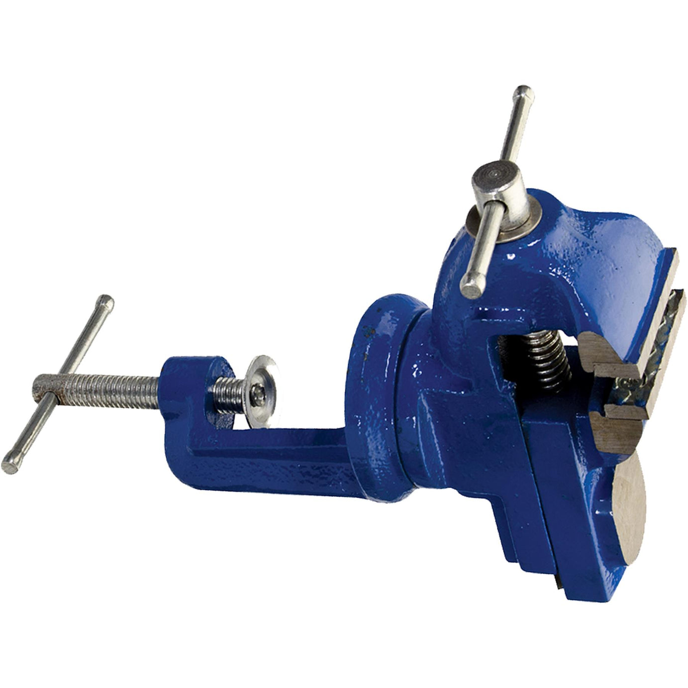 Table Vice With Swivel Base - 50mm Turns 360 Cast Iron Frame With Anvil 50mm Jaw