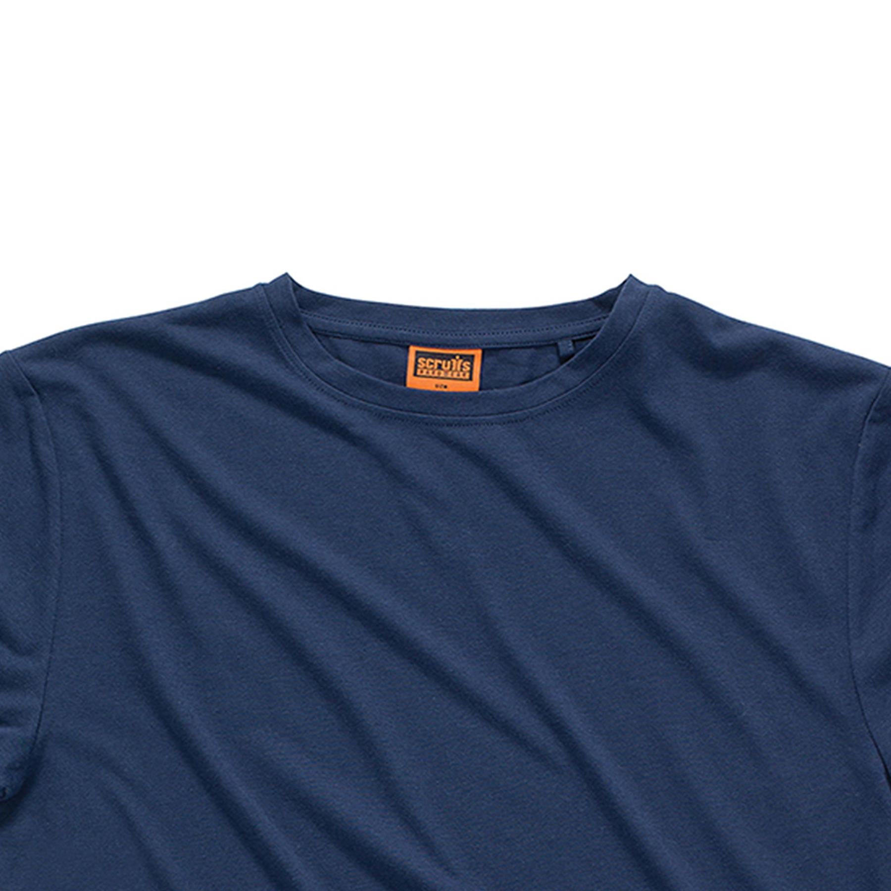 Scruffs Crew Neck T Shirt Short Sleeve Workwear Work Top Navy L