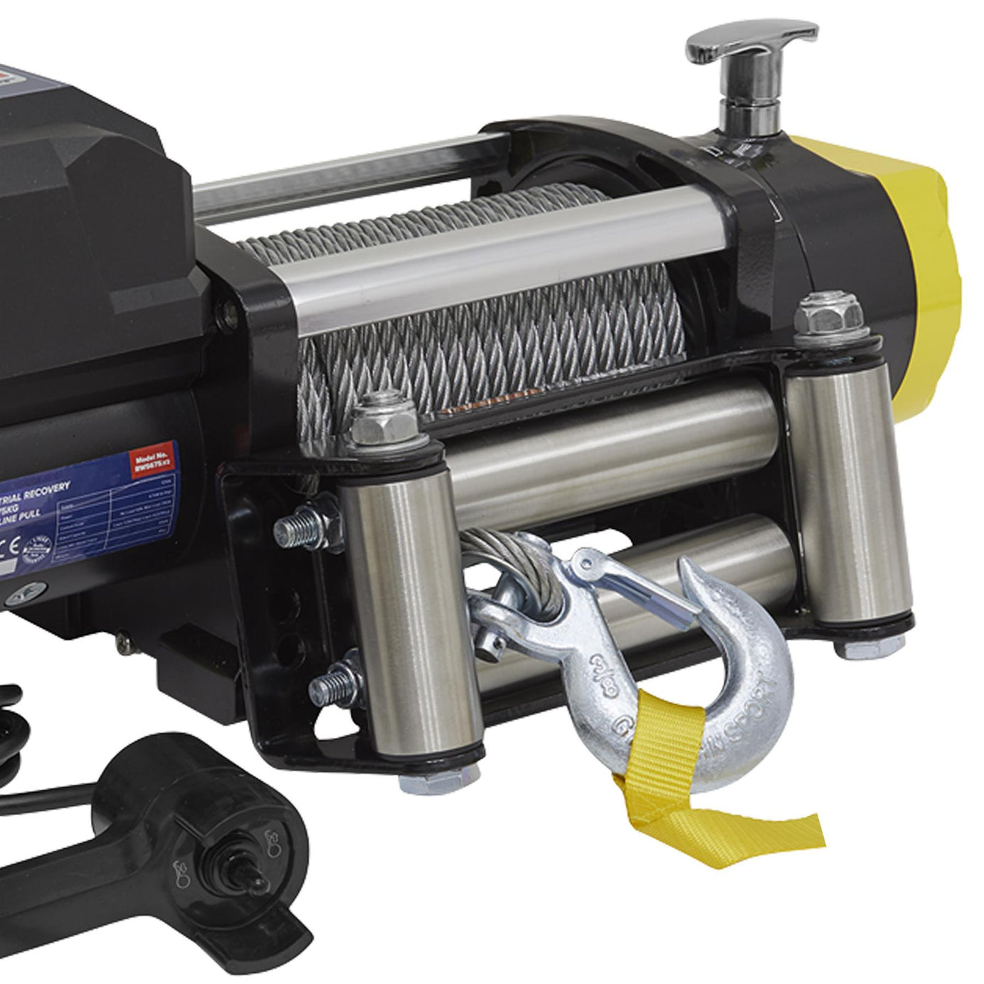 Sealey Recovery Winch 5675kg (12500lb) Line Pull 12V Industrial