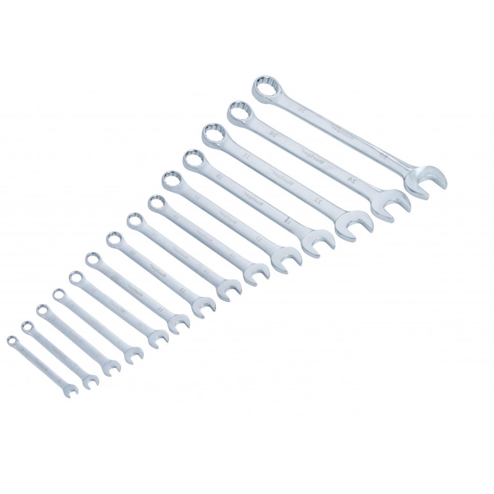 Bluespot 14-Piece Combination Spanner Set Metric Wrench 6-26mm Heat Treated Fully Polished