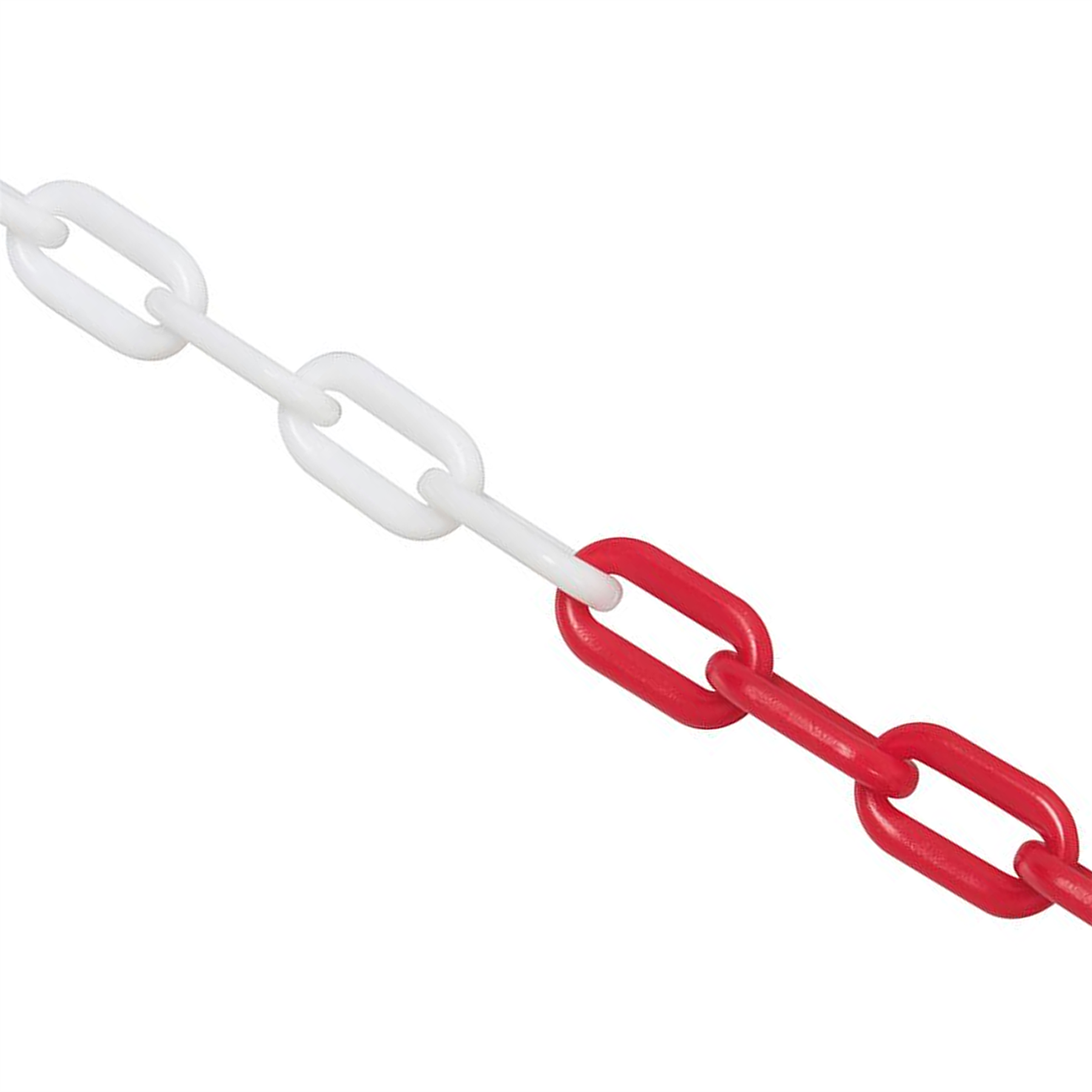 Plastic Chain Red/White 6mm X 5M Strong Plastic Construction Weatherproof