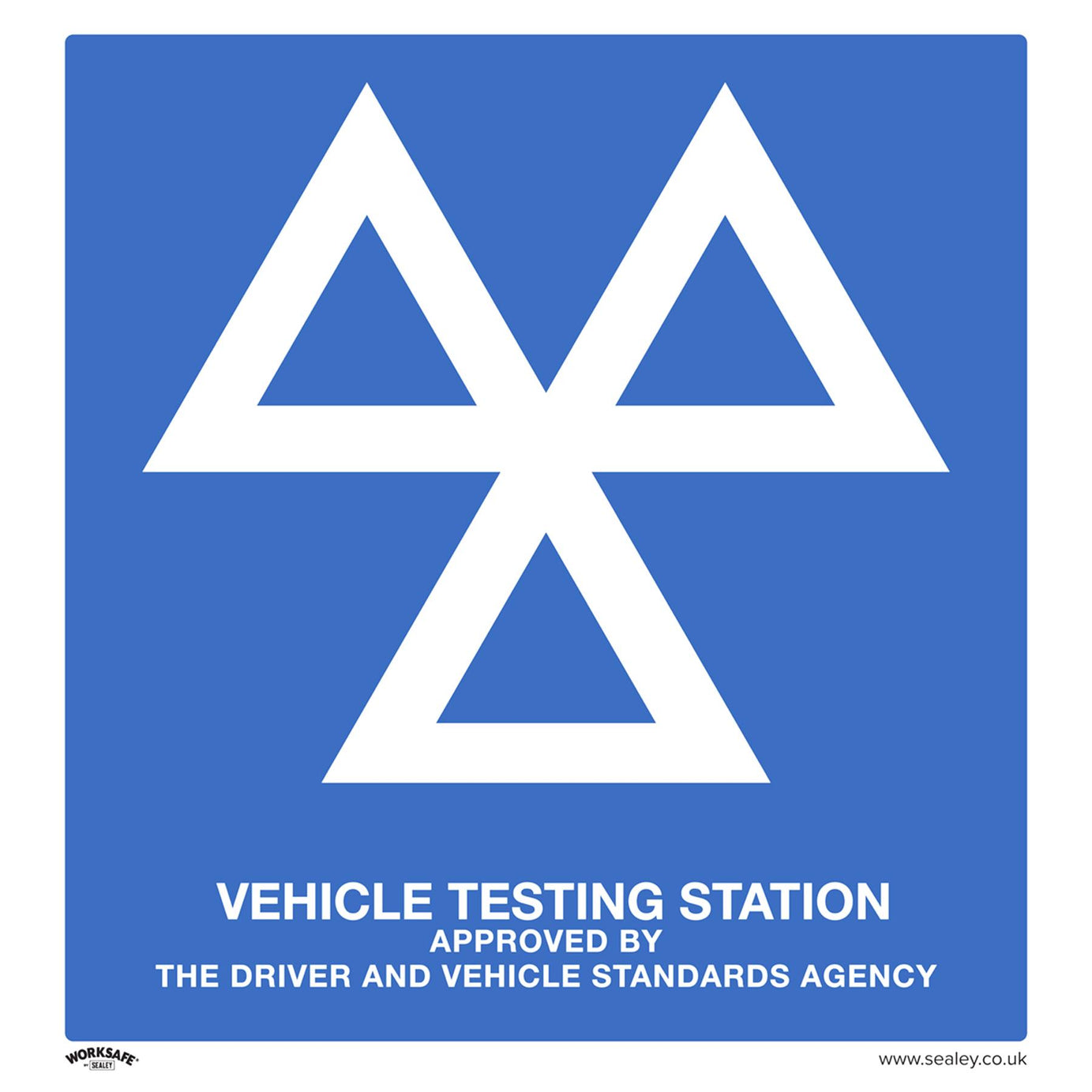 Warning Safety Sign - MOT Testing Station - Aluminium Composite