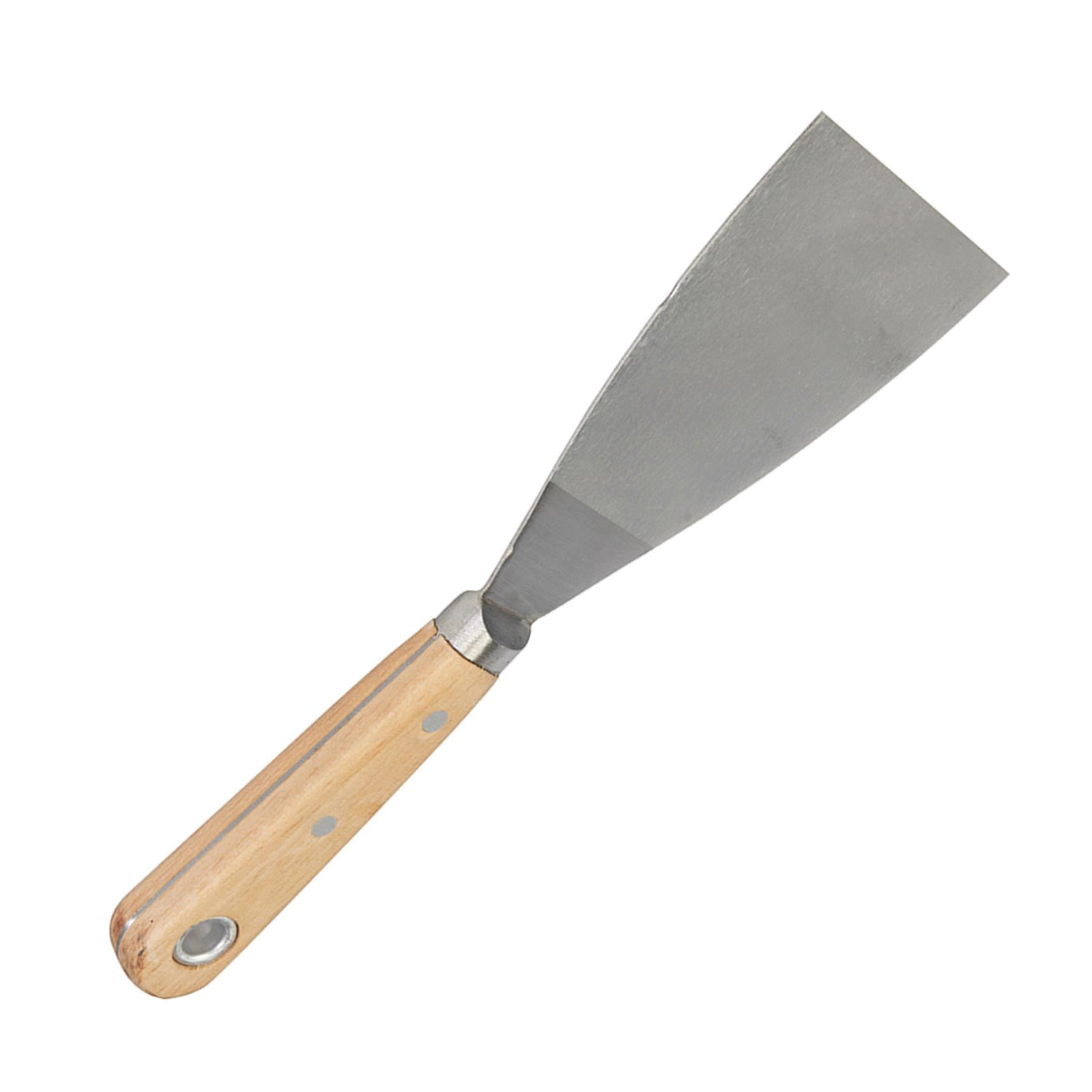 Wood Handle Decorators Paint Scraper 75mm Solid Bolsters Spring-Tempered Blade