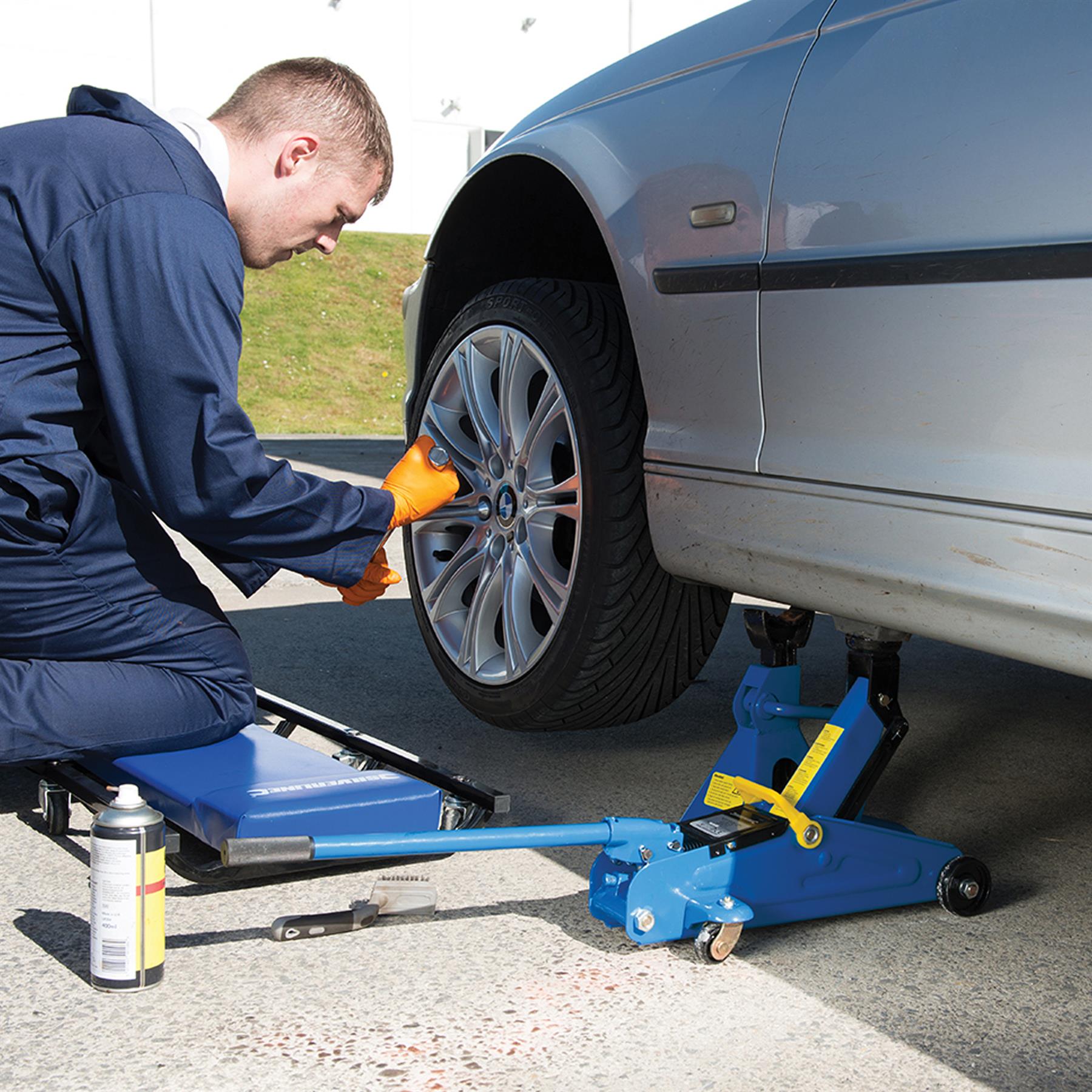 Hydraulic Trolley Jack 2 Ton Tonne Lift Lifting - Home Garage Equipment