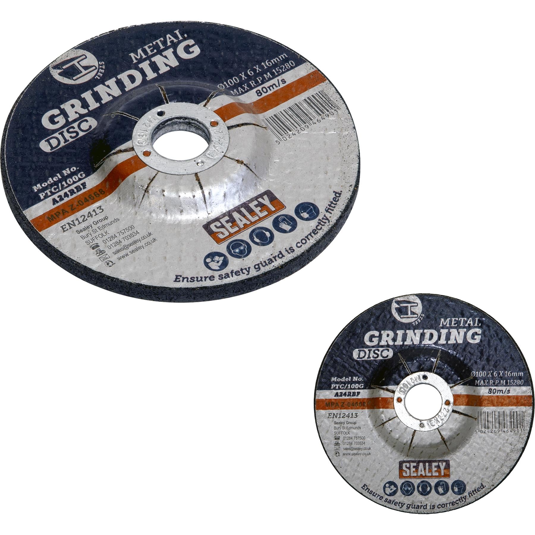 Sealey Grinding Disc 100 x 6mm 16mm Bore PTC/100G