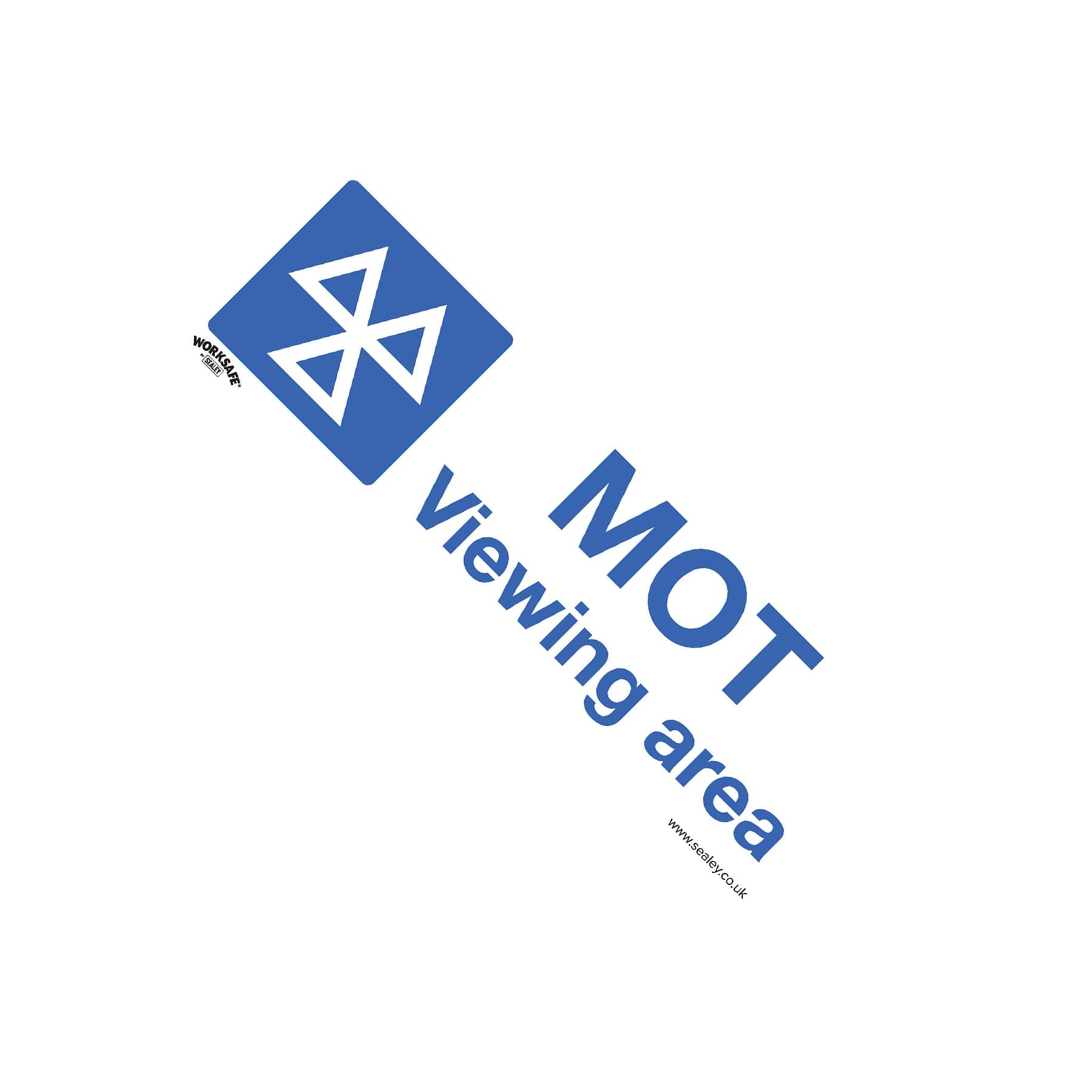 Sealey Safety Sign - MOT Viewing Area - Rigid Plastic - Pack of 10