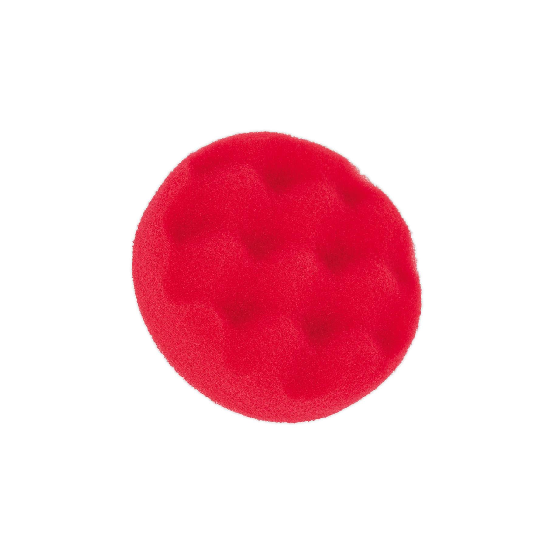 Sealey Buffing & Polishing Foam Head Hook/Loop 80x25mm Red/U-Soft