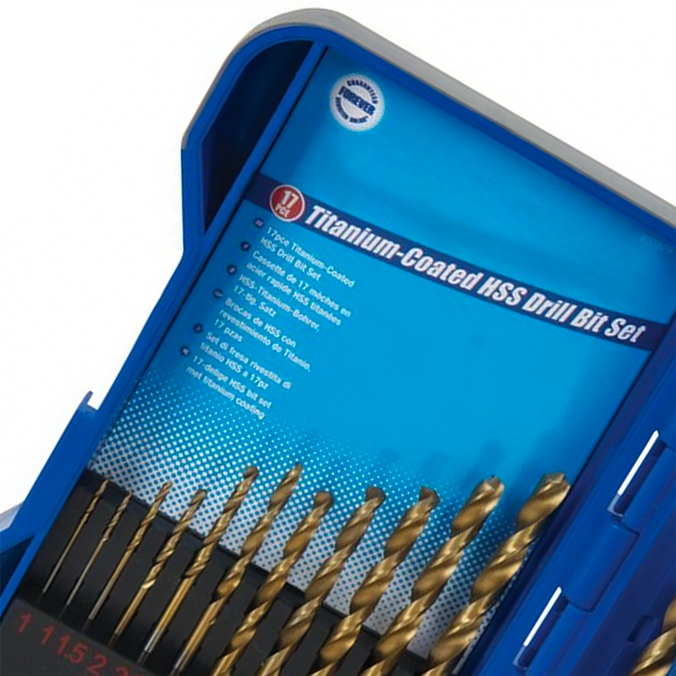 17Pce Hss Titanium-Coated Drill Bits High Speed Steel Heavy Duty Work Tool