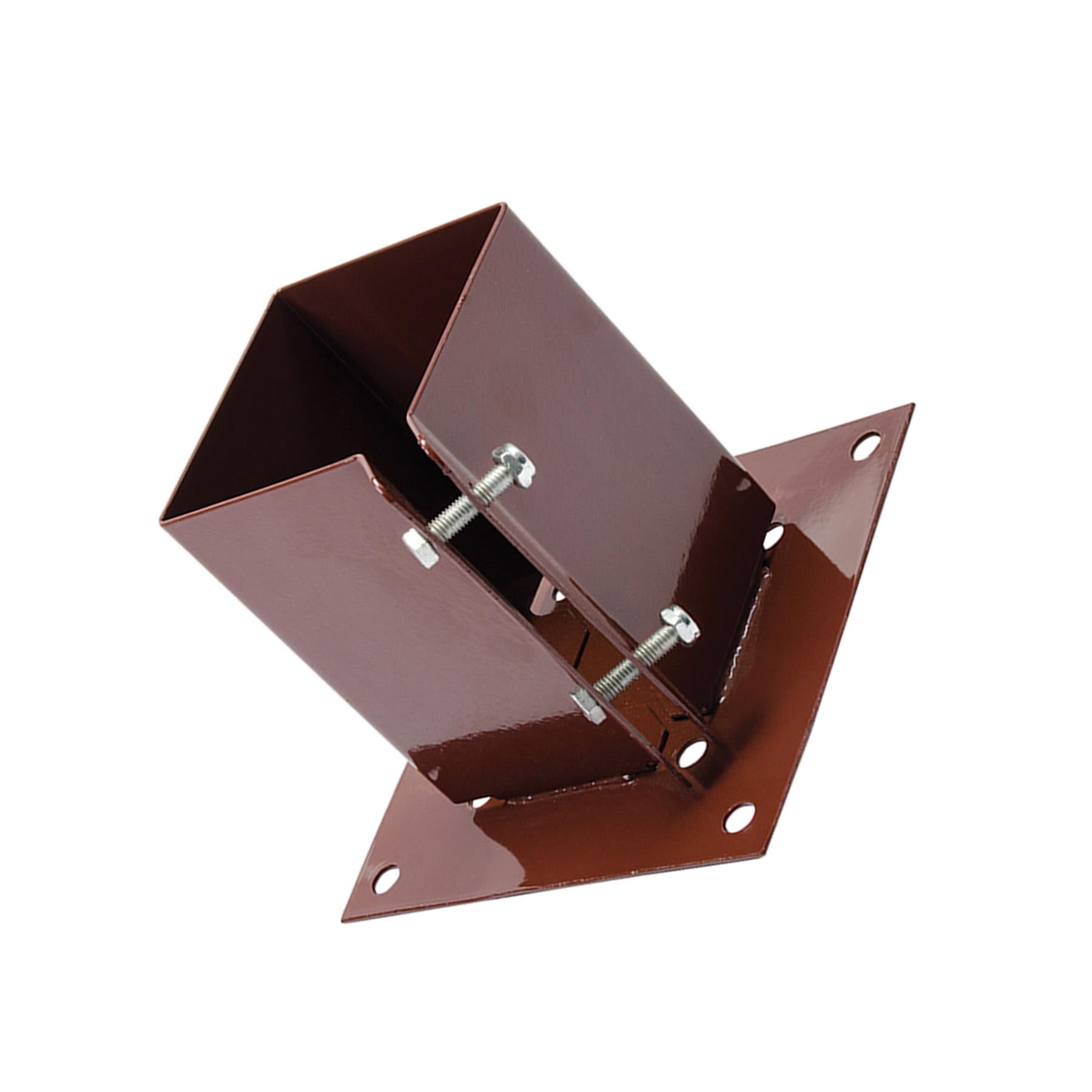 Fence Post Support Bolt Down 4" 100mm Garden Holder Like Metpost Bolt Grip Brown[Pack Of 12,DP02976]
