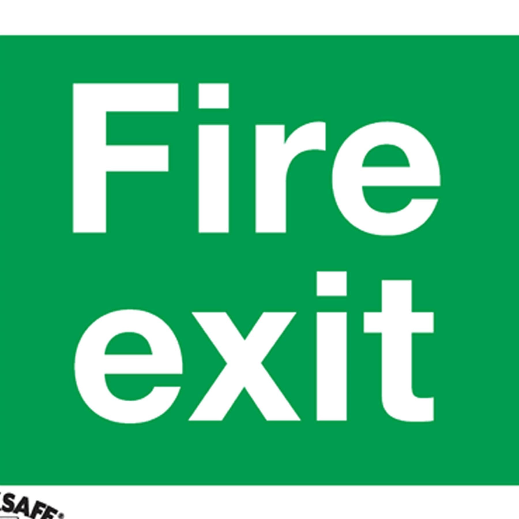 Safe Conditions Safety Sign - Fire Exit (Up) - Self-Adhesive Vinyl