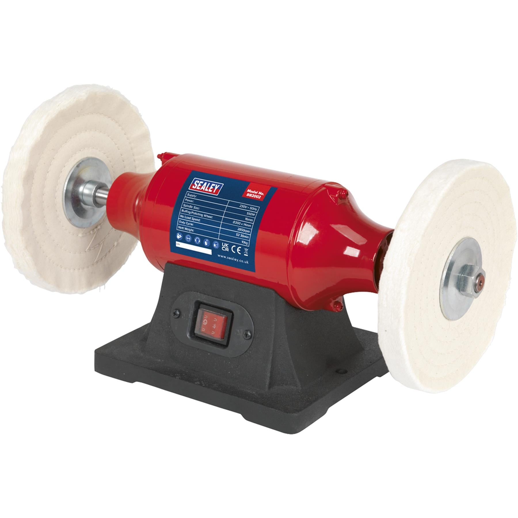 Sealey Bench Mounting Buffer/Polisher 200mm 550W/230V