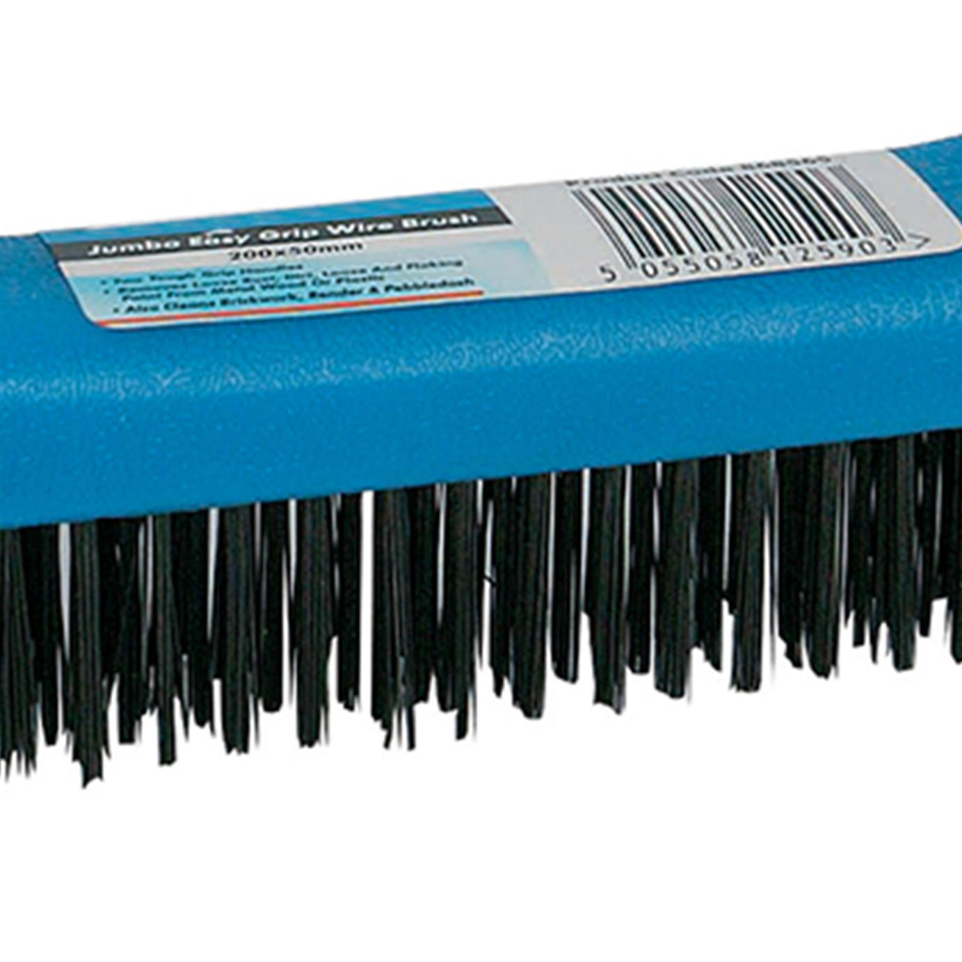 Wire Brush Jumbo Easy Grip - 200 X 50mm Heavy Duty Double-Handed Polypropylene