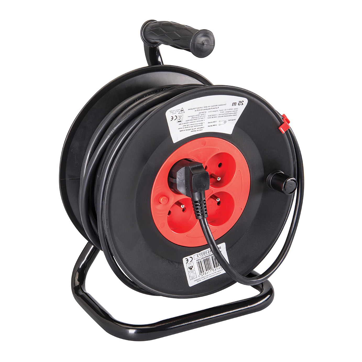 230V French Type E Cable Reel - European Freestanding 16A 25M 25M Long