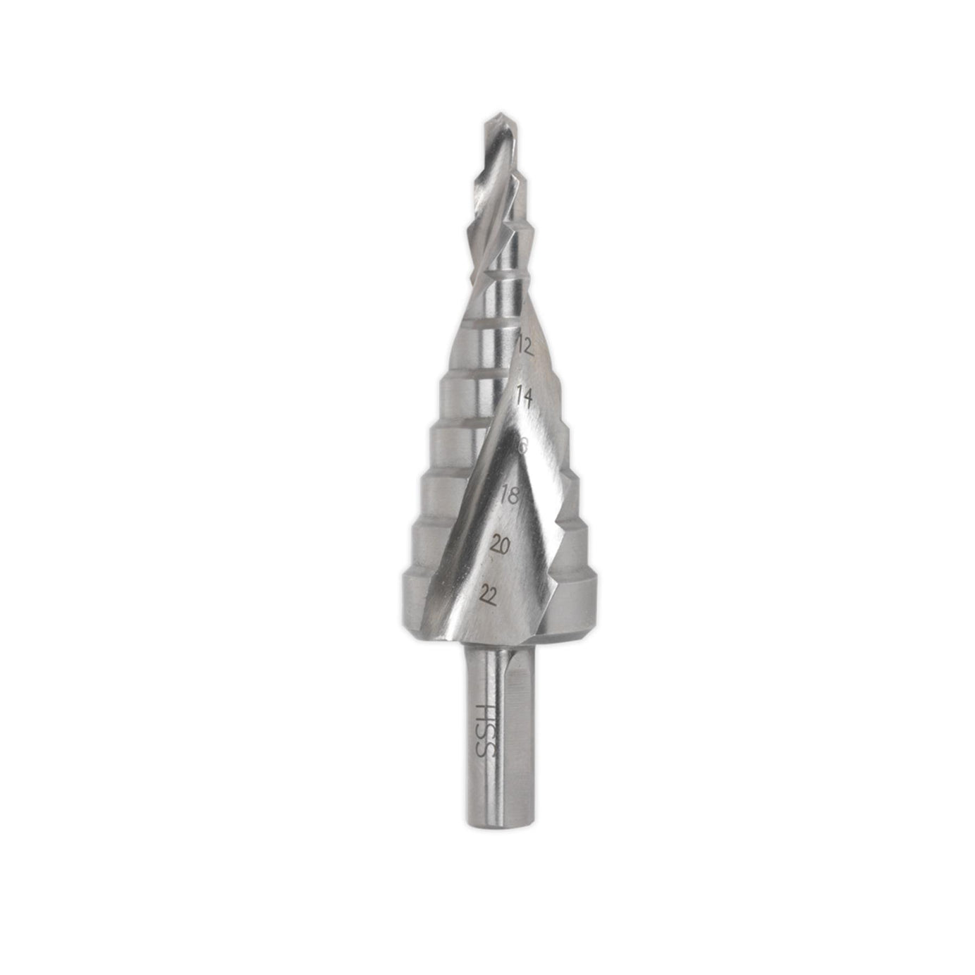 HSS 4341 Step Drill Bit 4-22mm Spiral Flute. AK4747. Sealey
