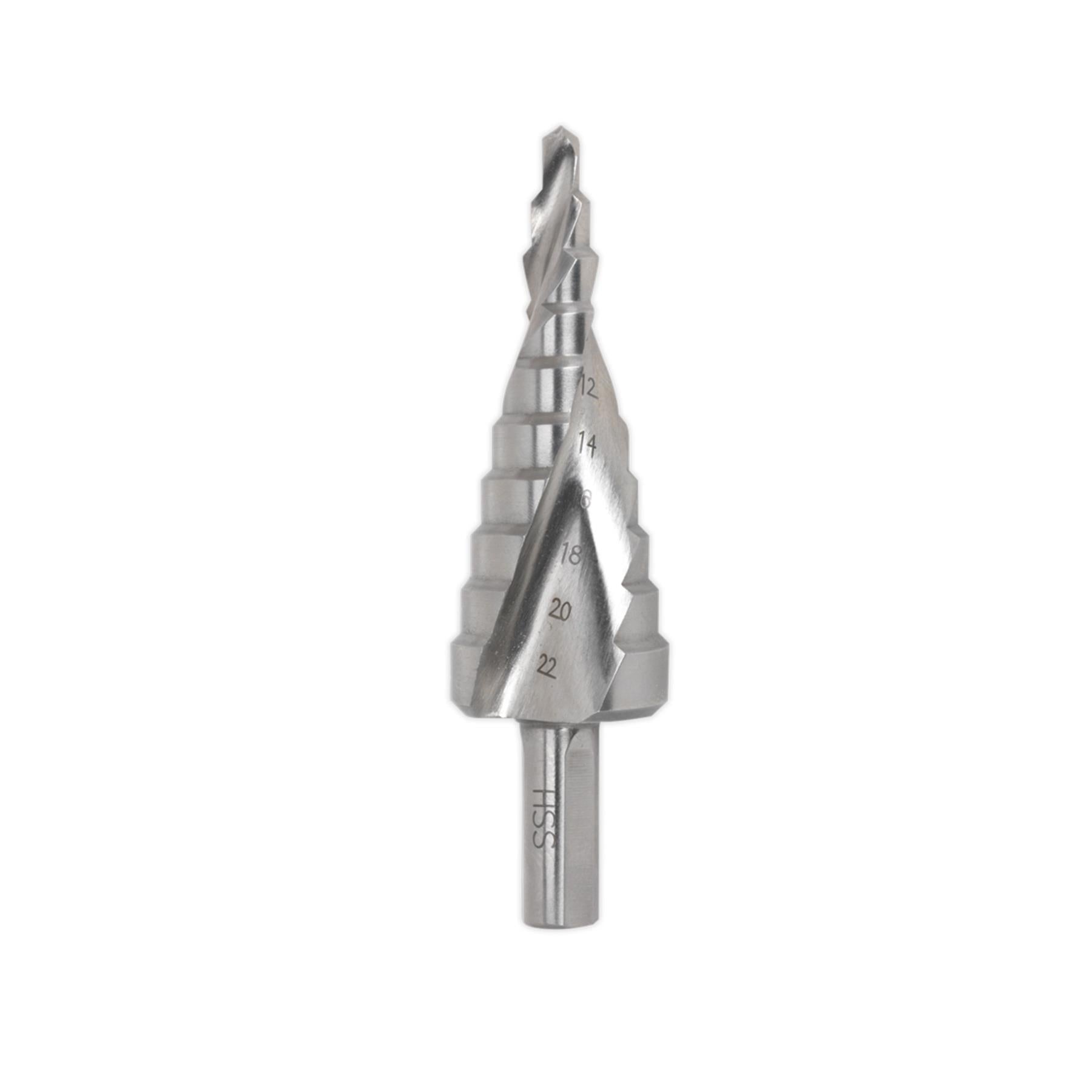 HSS 4341 Step Drill Bit 4-22mm Spiral Flute. AK4747. Sealey