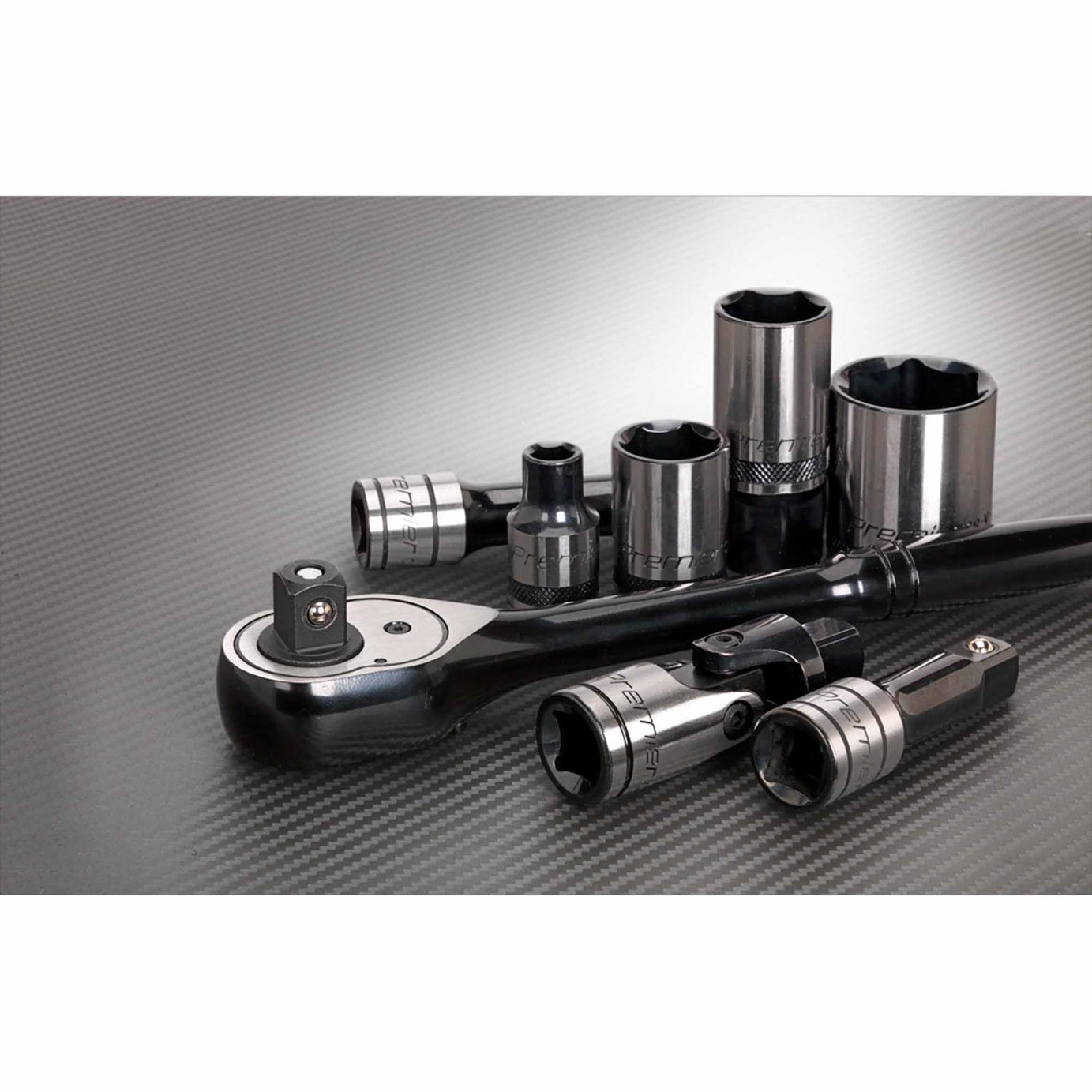 Sealey Socket Set 28pc 1/2"Sq Dr 6pt WallDrive Metric Black Series
