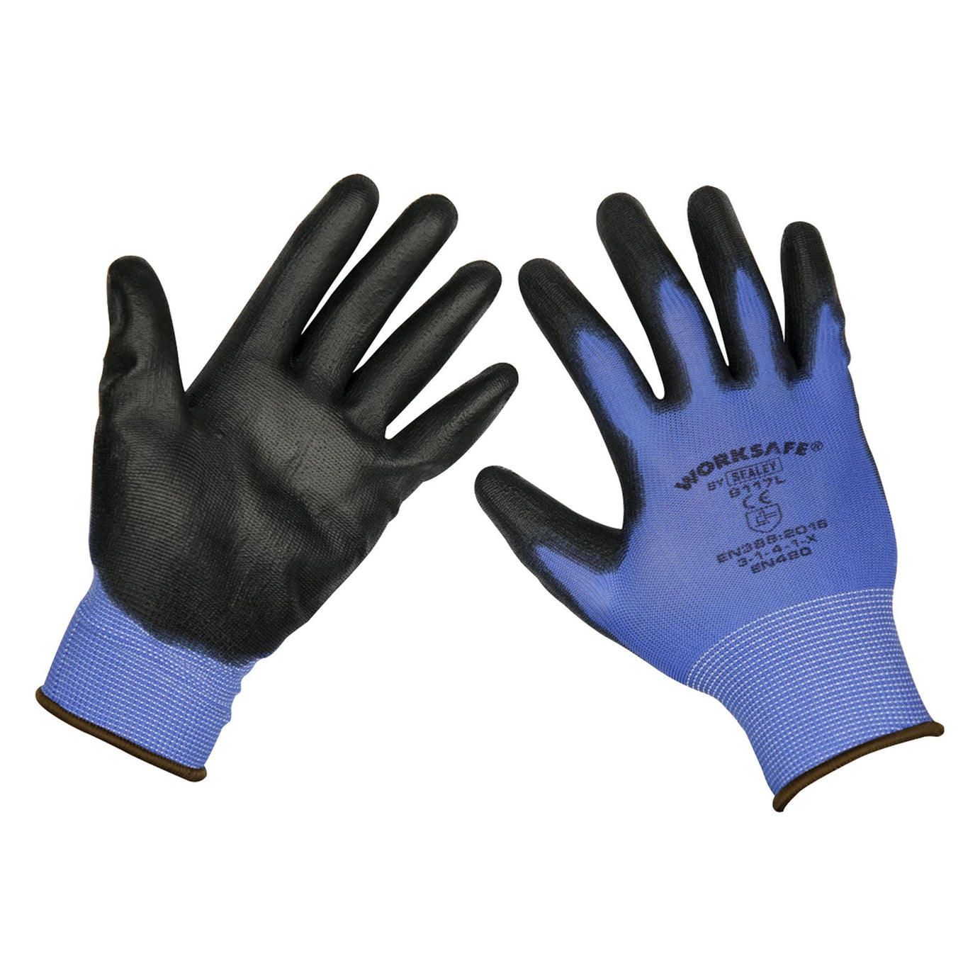 Sealey Flexible Elasticated Lightweight Precision Work Safety Grip Gloves Builders