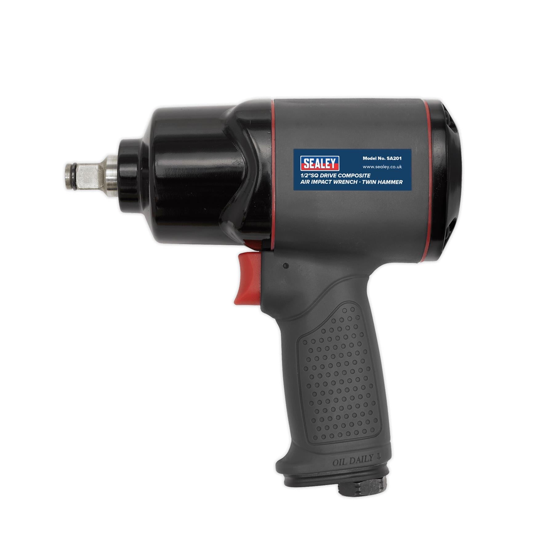 Sealey Air Impact Wrench 1/2"Sq Drive Composite Twin Hammer