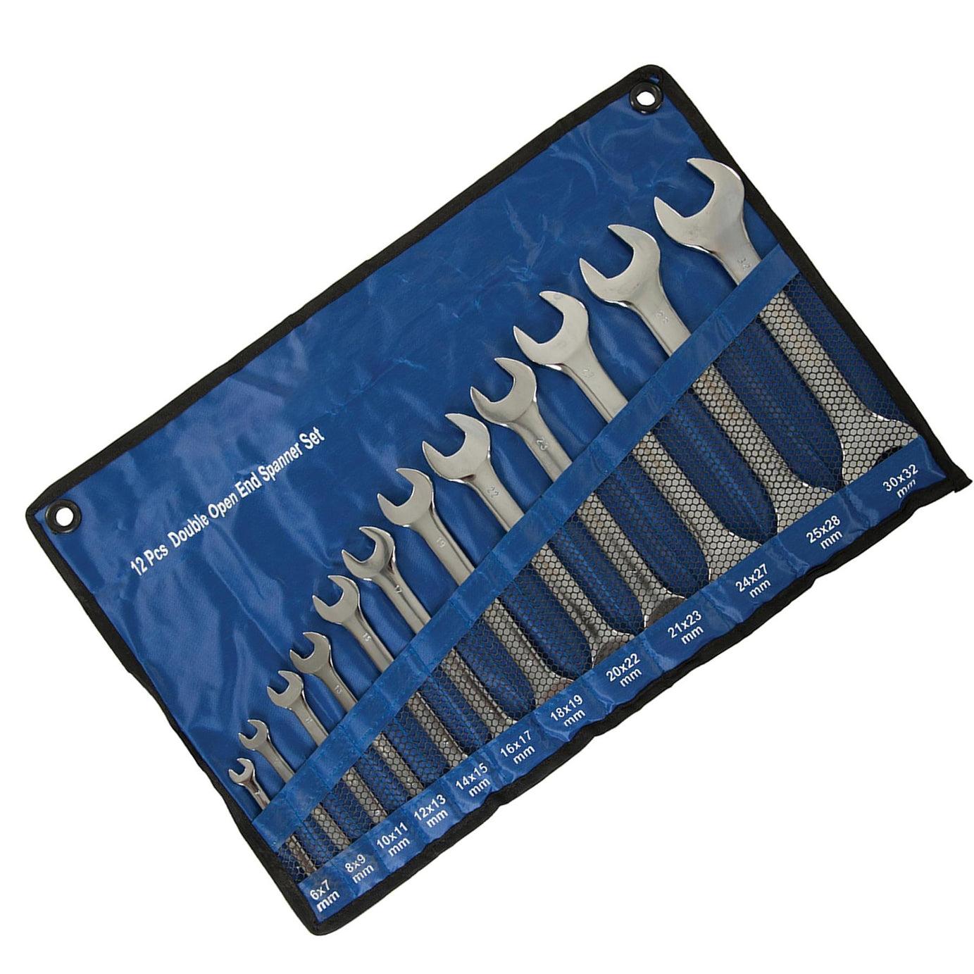 Open Ended Spanner Set 12pce 6 - 32mm Wrench Garage Mechanic Hand Tool