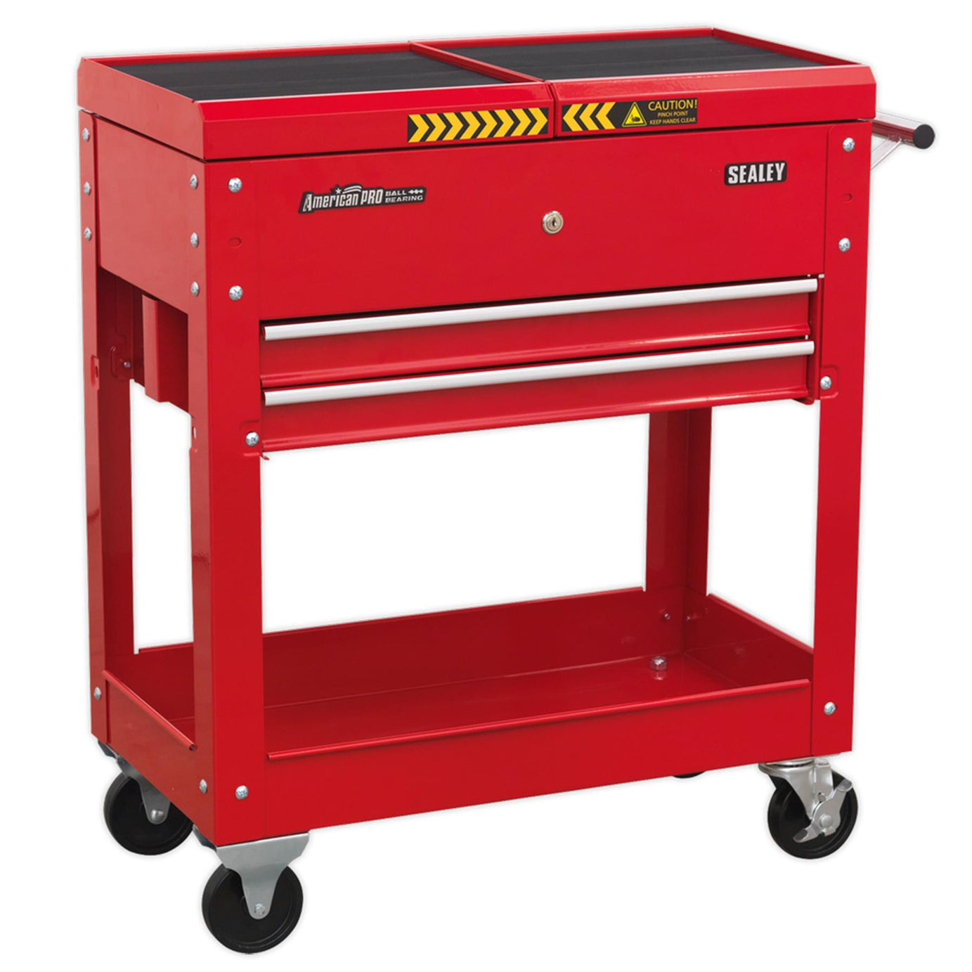 Sealey Mobile Tool & Parts Trolley - Red Twin drawers AP705M