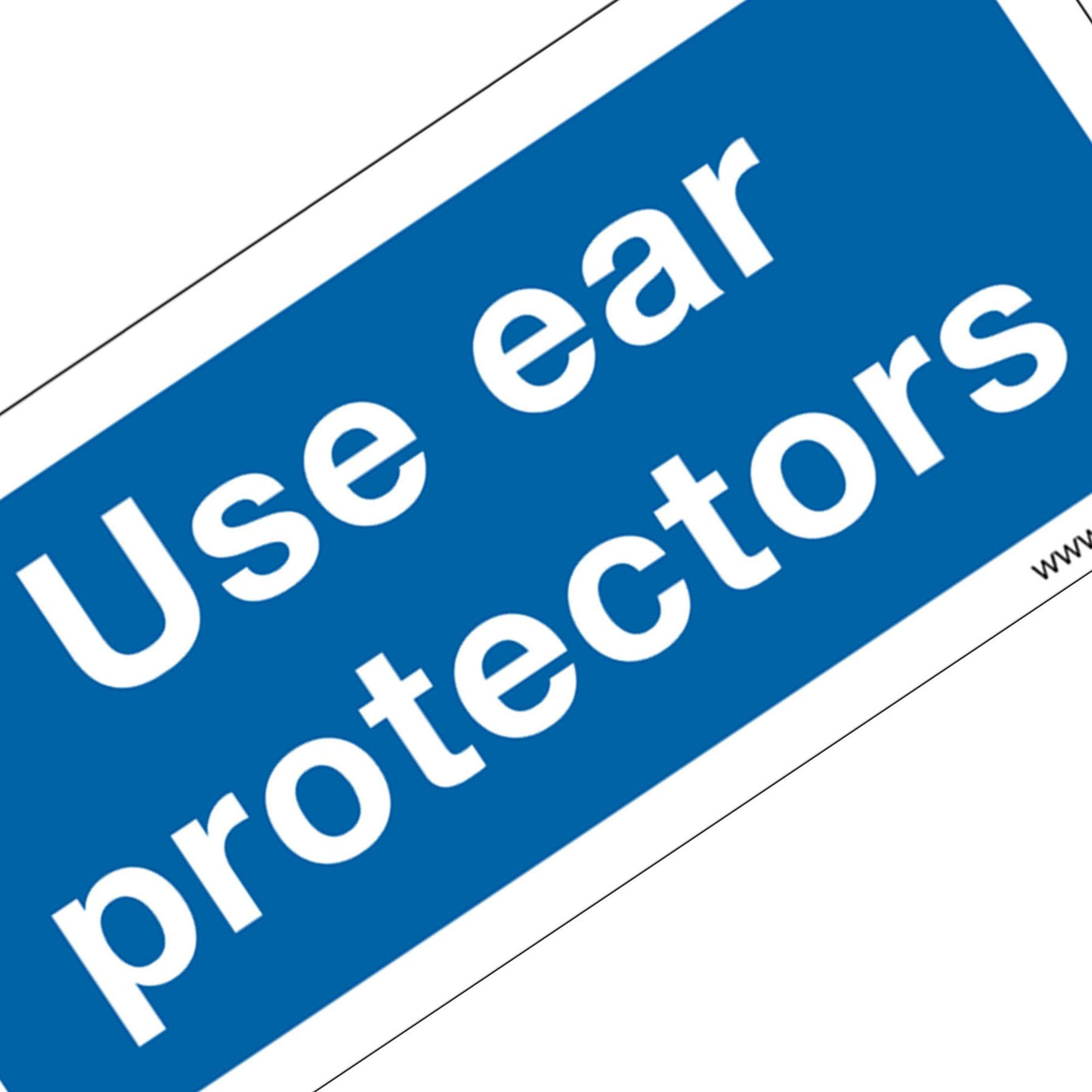 Mandatory Safety Sign - Use Ear Protectors - Self-Adhesive Vinyl