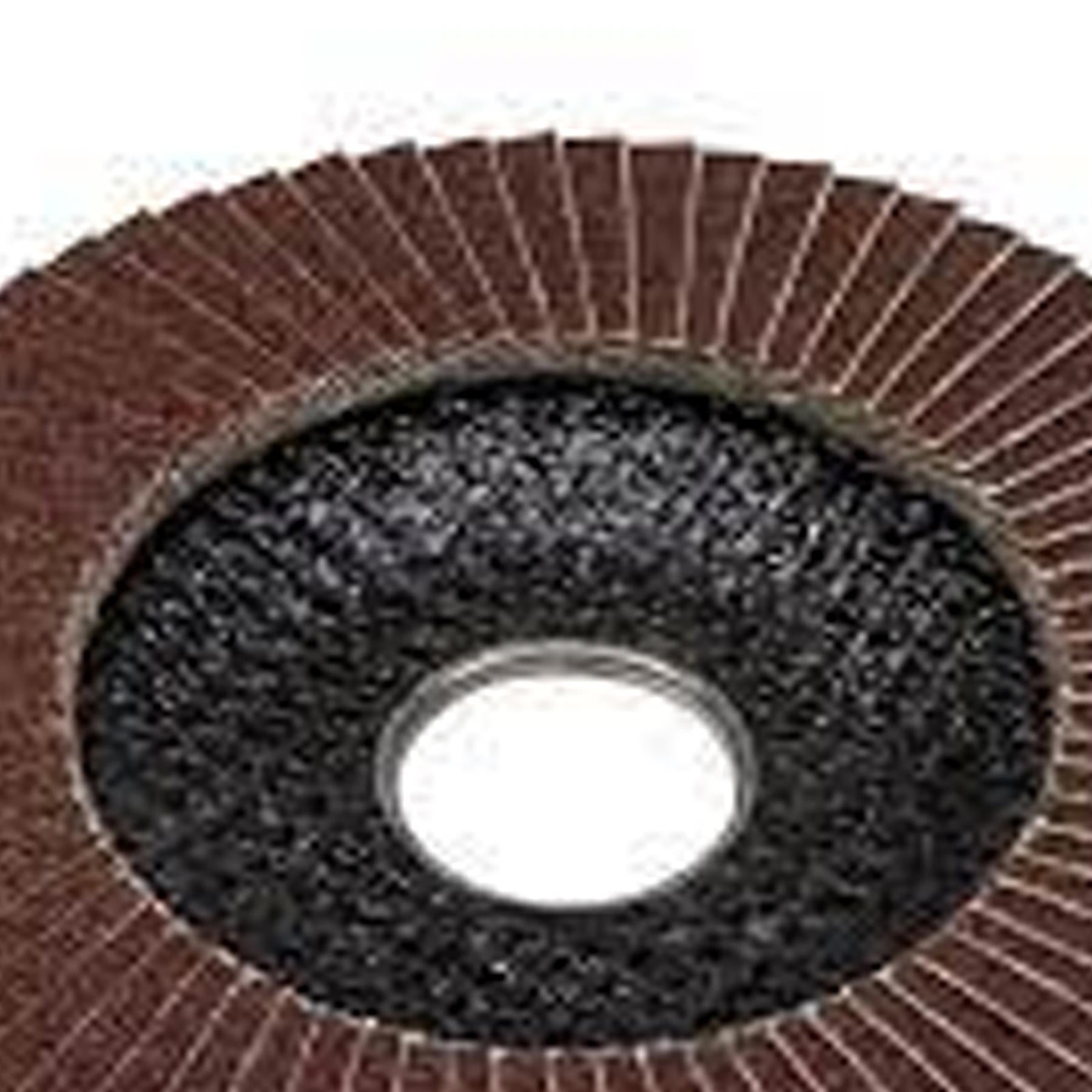 Sealey 120Grit Flap Discs Aluminium Oxide �115mm �22mm Bore - Pack of 10