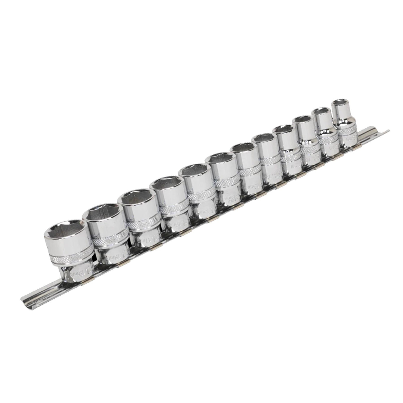 Sealey Socket Set 12pc 3/8"Sq Drive Lock-On 6pt Metric