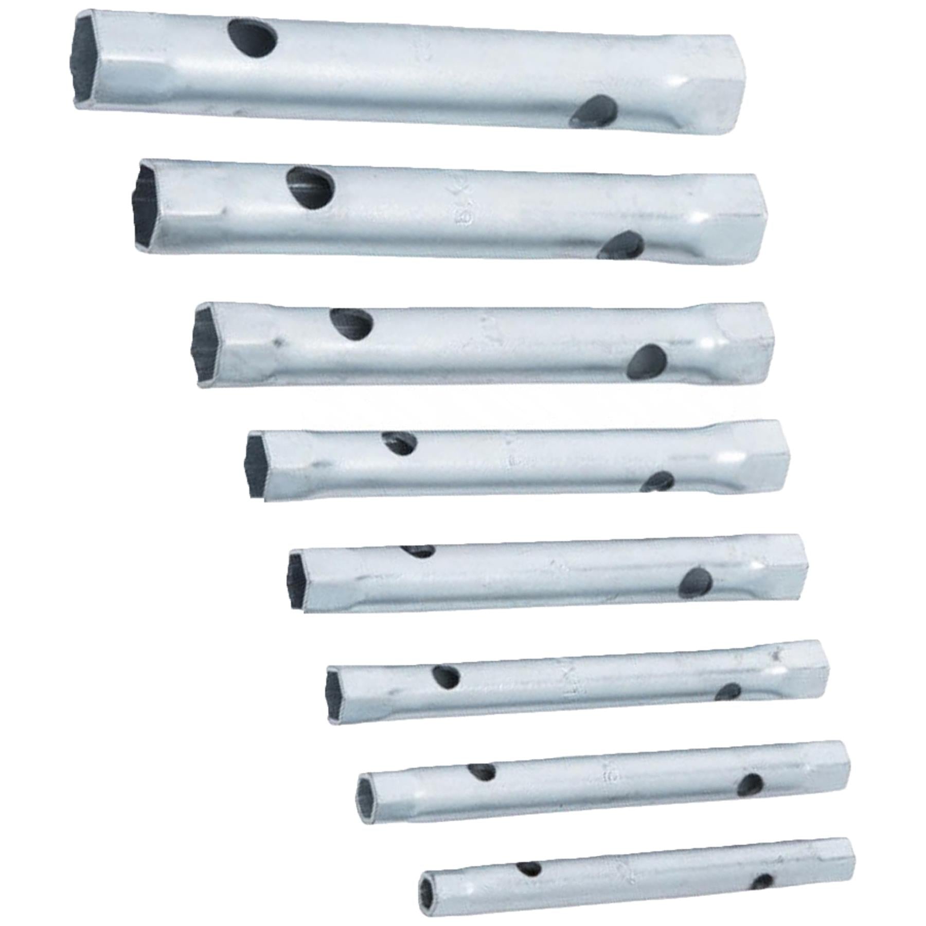8PC TUBULAR BOX SPANNER BACK NUT TAP WRENCH SET MONOBLOC 6-22mm & NYLON WALLET