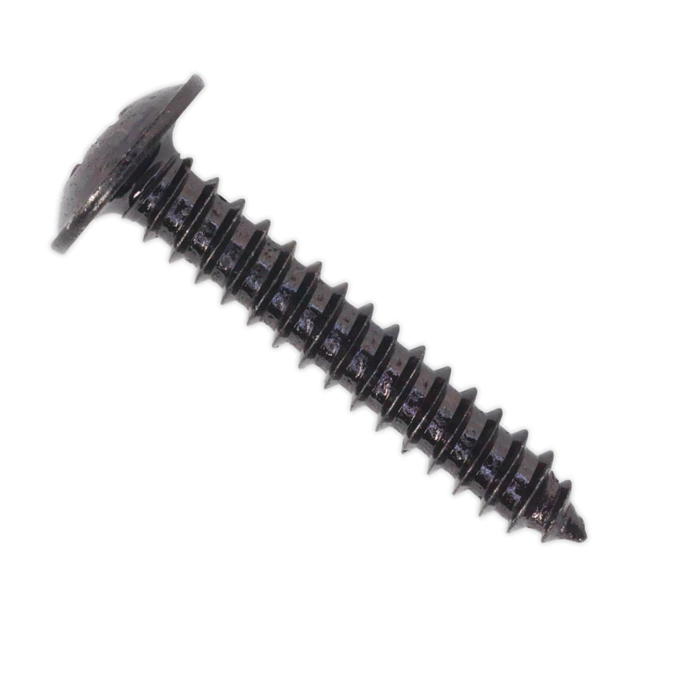 Self Tapping Screw 4.2 x 25mm Flanged Head Black Pozi Pack of 100 Sealey