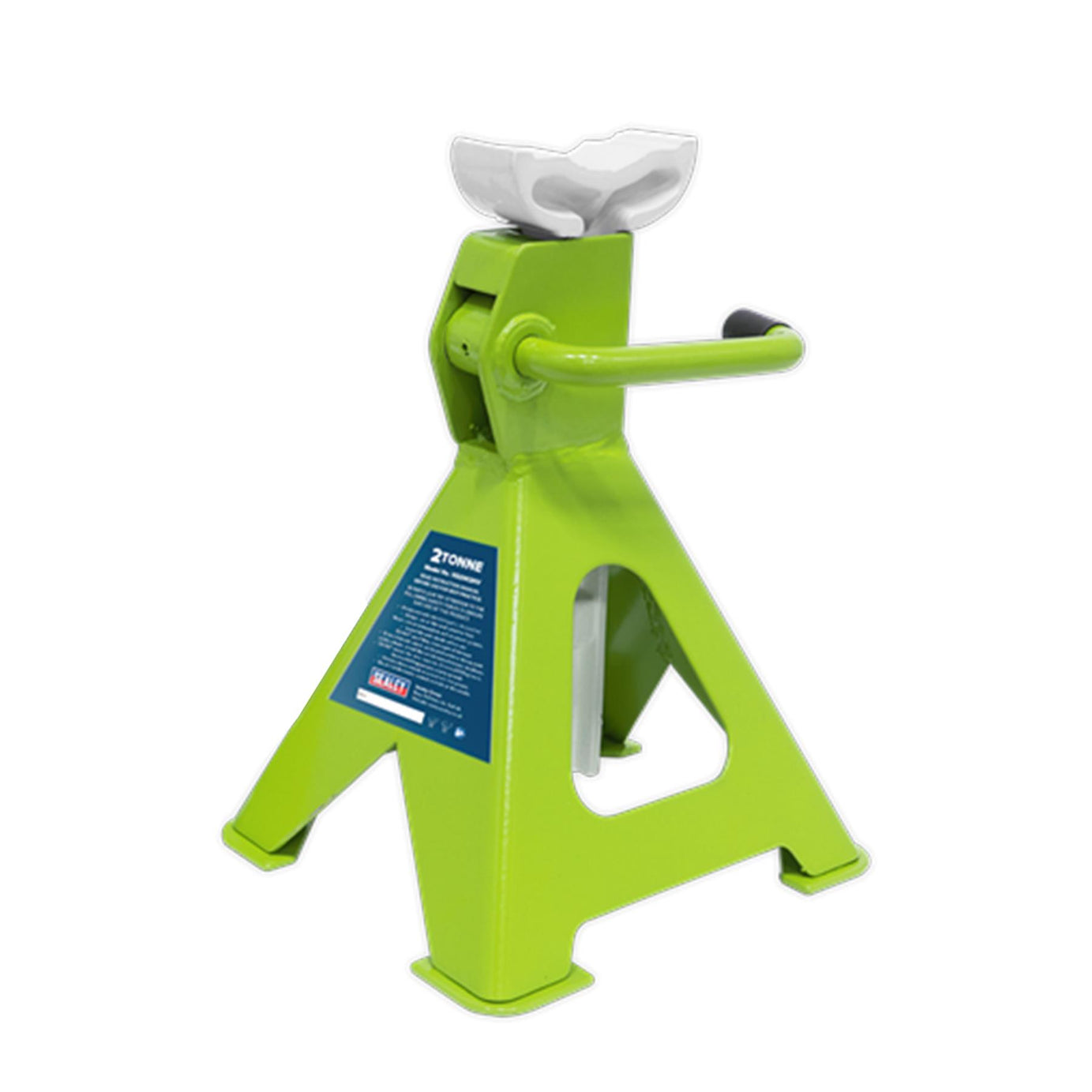 Sealey Axle Stands (Pair) 2tonne per Stand Ratchet Type Hi-Vis Grn