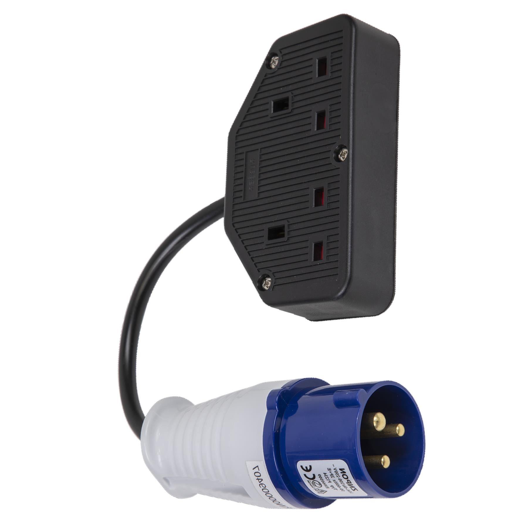 16Amp/13A Trailing Twin Socket & Cable Set Sealey