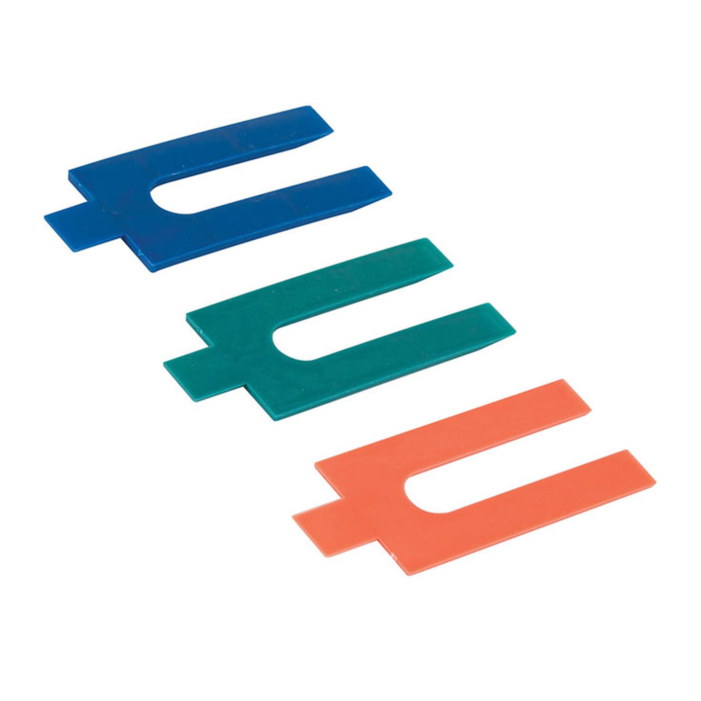 100Pk Assorted Plastic Packers 1mm 2mm 3mm 4mm 5mm and 6mm colour coded