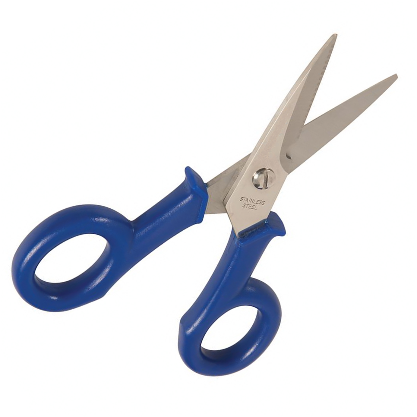 Electricians Scissors 140mm With Serrated Lower Blade & Integrated Notch