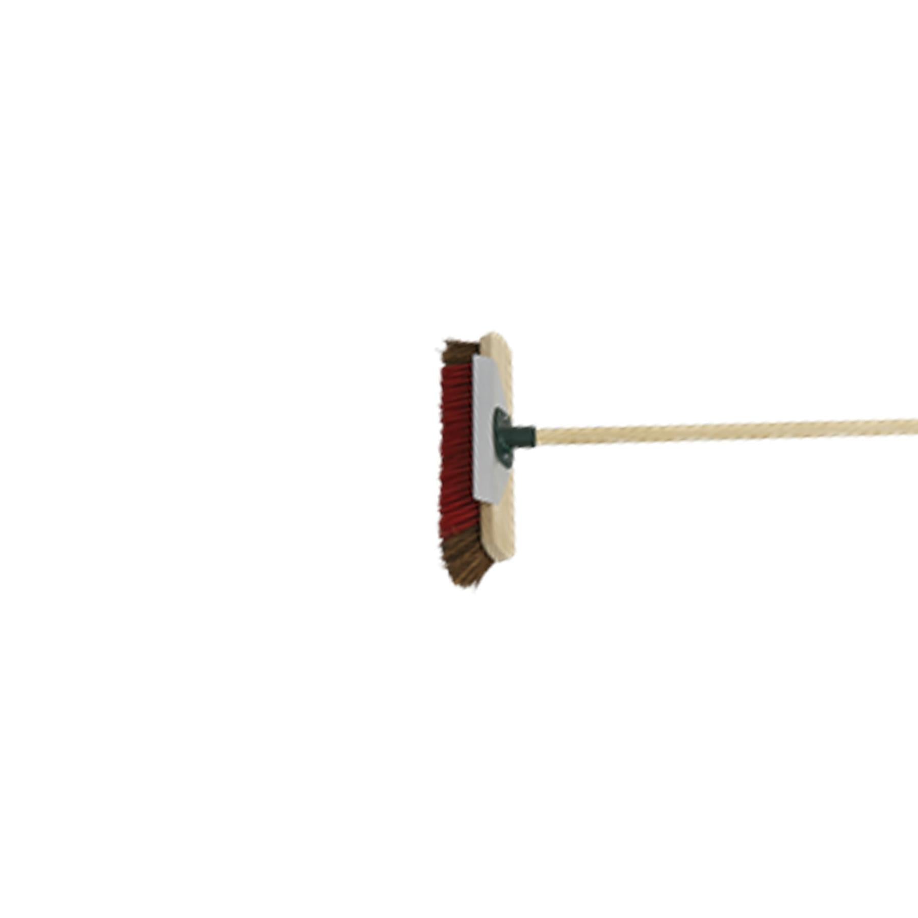 Sealey Heavy-Duty Stiff/Hard Bristle Broom with Scraper 16"(405mm)