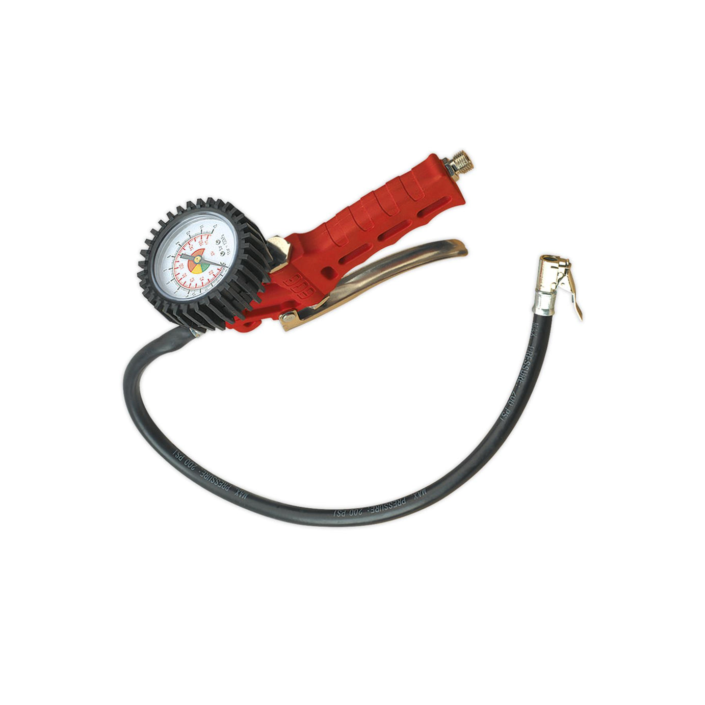Sealey Tyre Inflator with Clip-On Connector