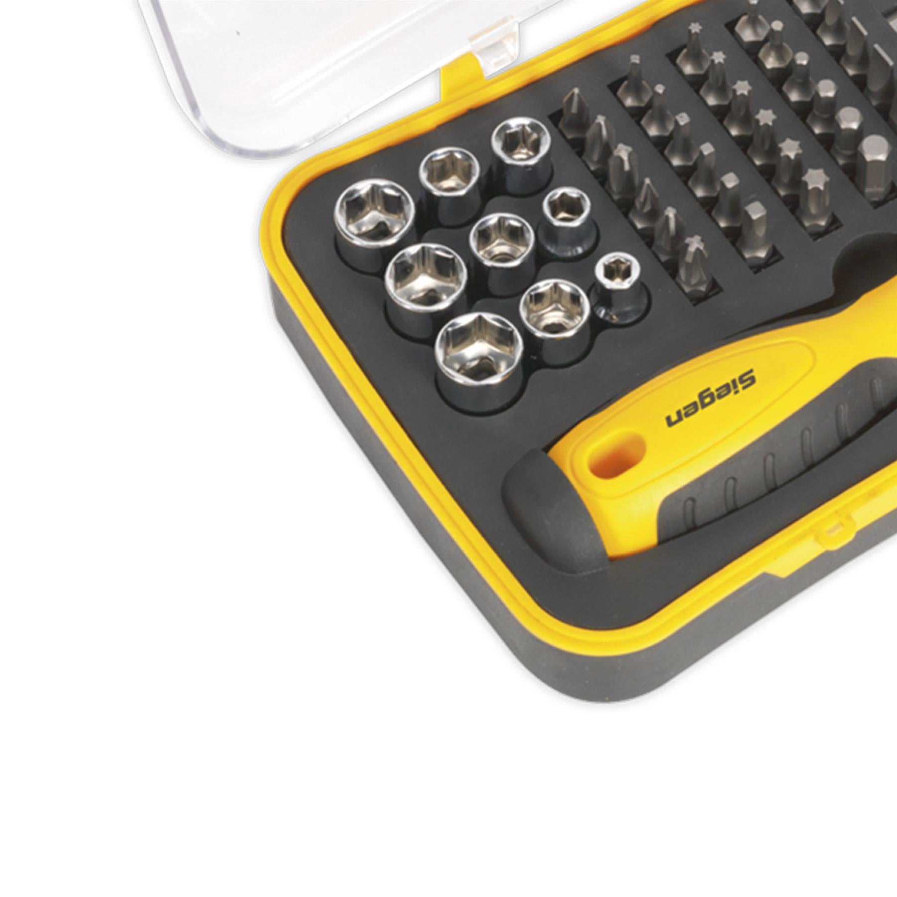 Sealey Socket & Bit Set 45pc Ratchet Screwdriver