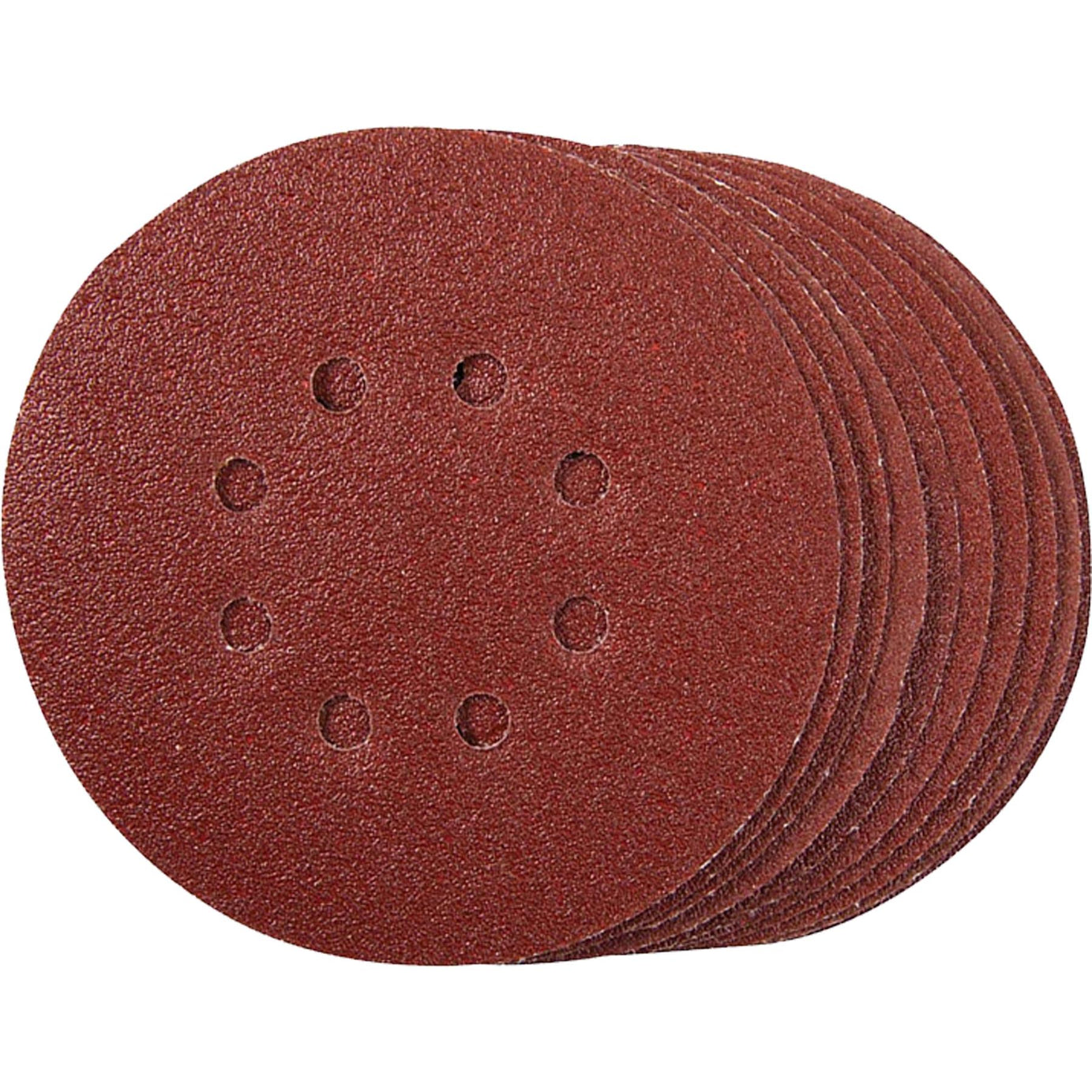 Punched Sanding Discs 125mm 10Pk Grit 120 Hook & Loop Aluminium Oxide New