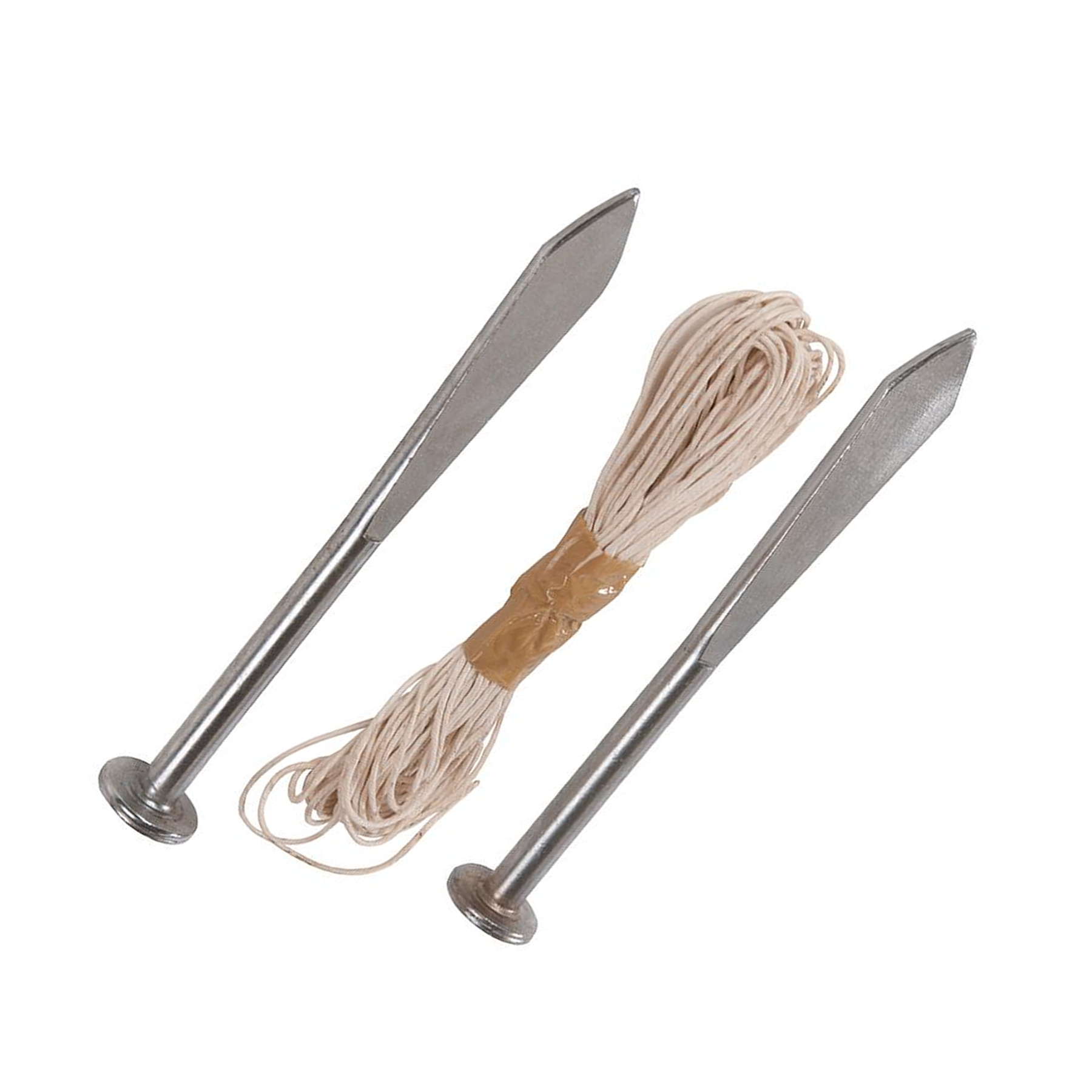 2pk Marking Brickwork Tools Pro Line Pins 160mm Taper Cord