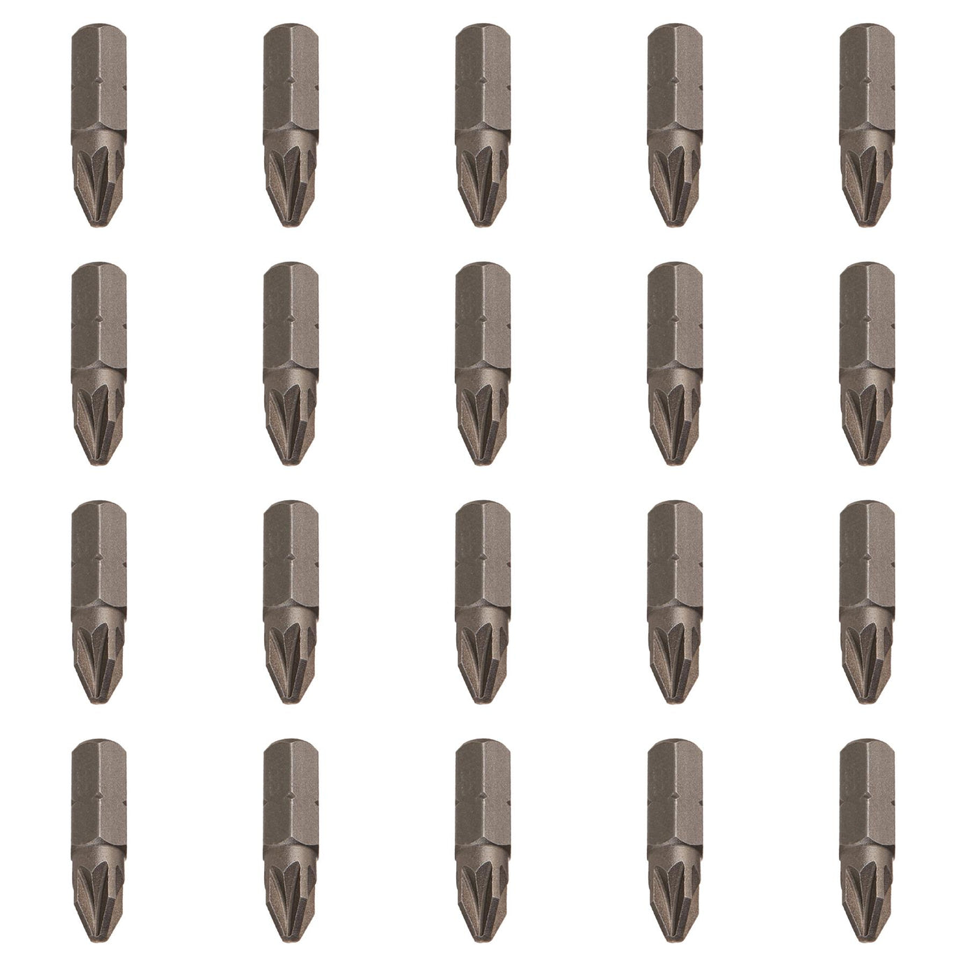 Pozidriv PZ2 Screwdriver Bits CRV Chrome Vanadium Steel 1/4" Hex Drive 20Pcs