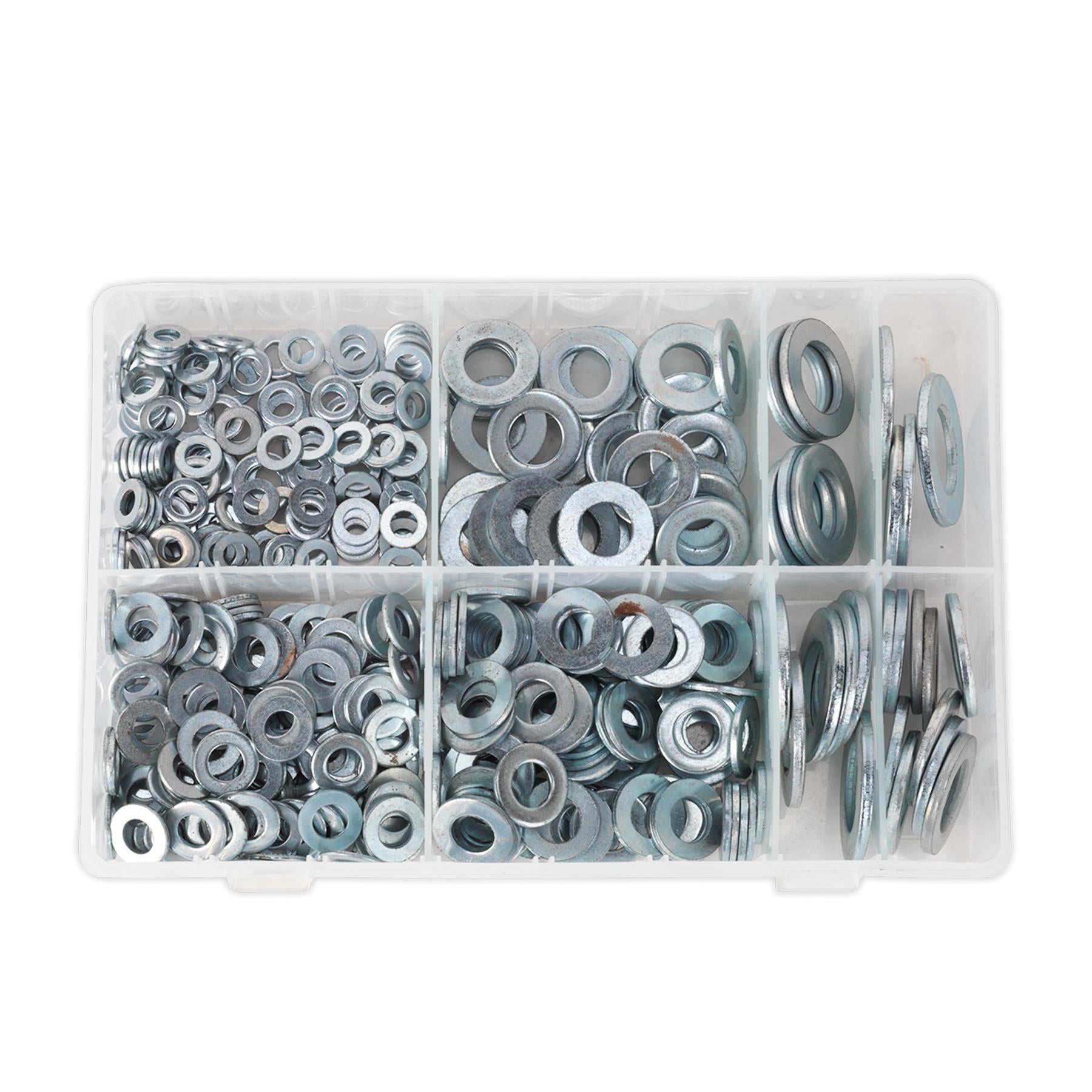 Sealey Washers Set 495pc Stainless Steel Flat Washer Assortment M6-M24 Form C Metric