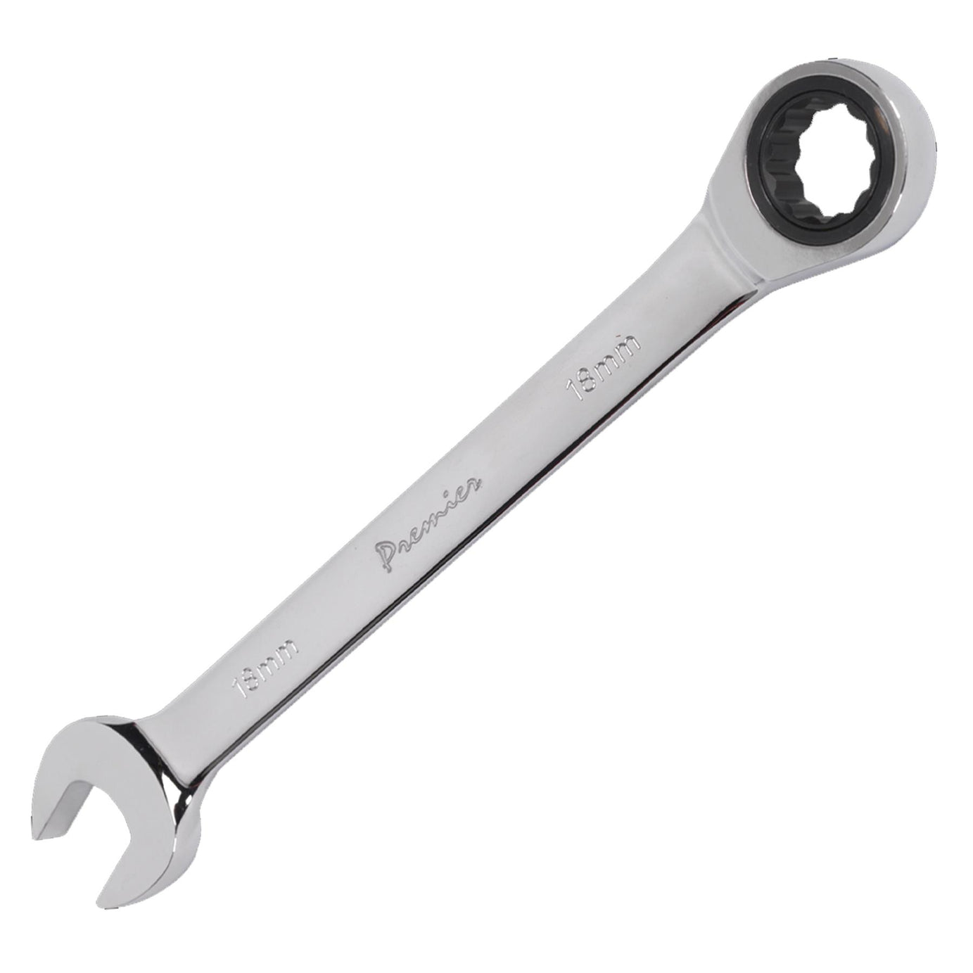 Sealey Ratchet Combination Spanner 18mm Chrome Vanadium