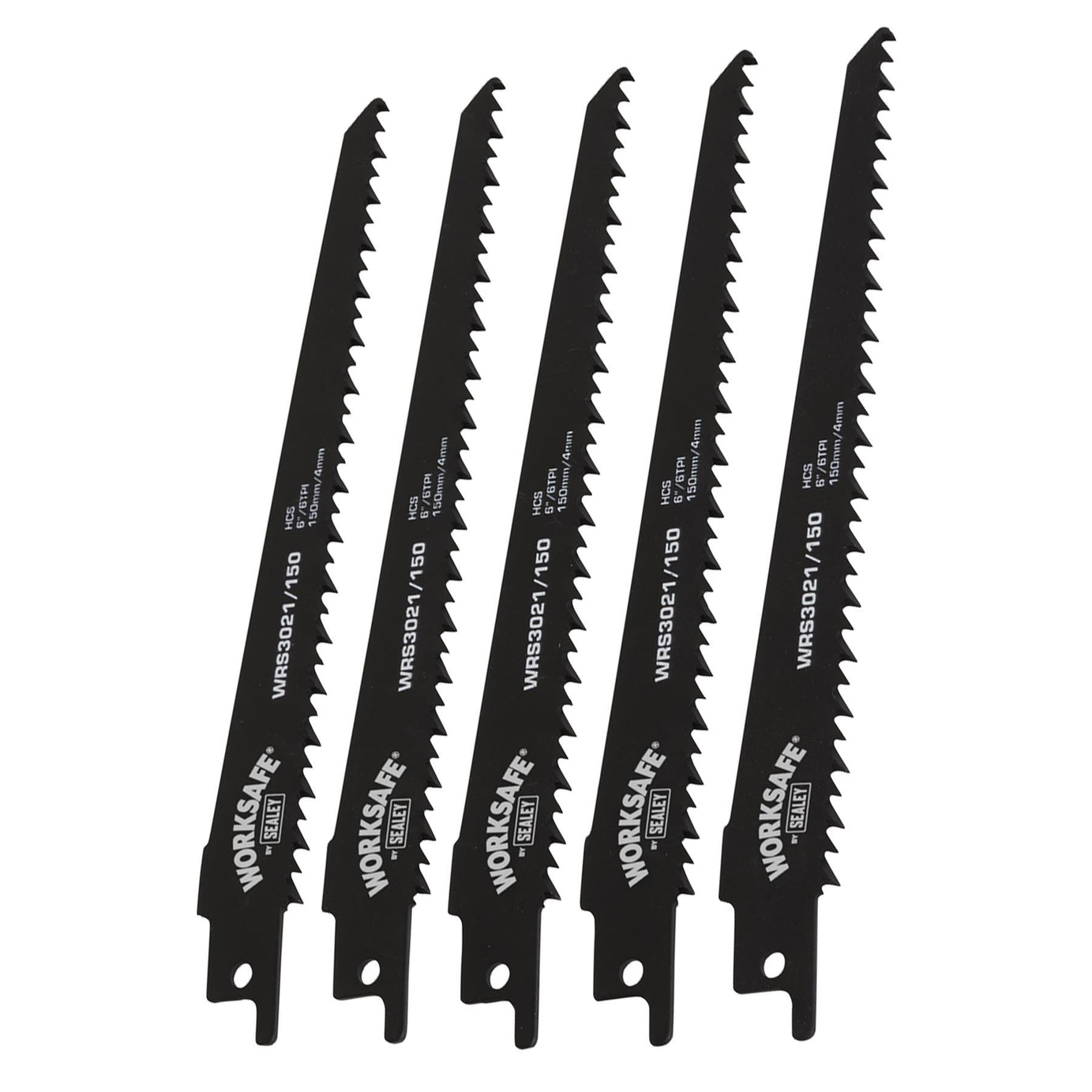 Sealey Reciprocating Saw Blade 150mm 6tpi - Pack of 5