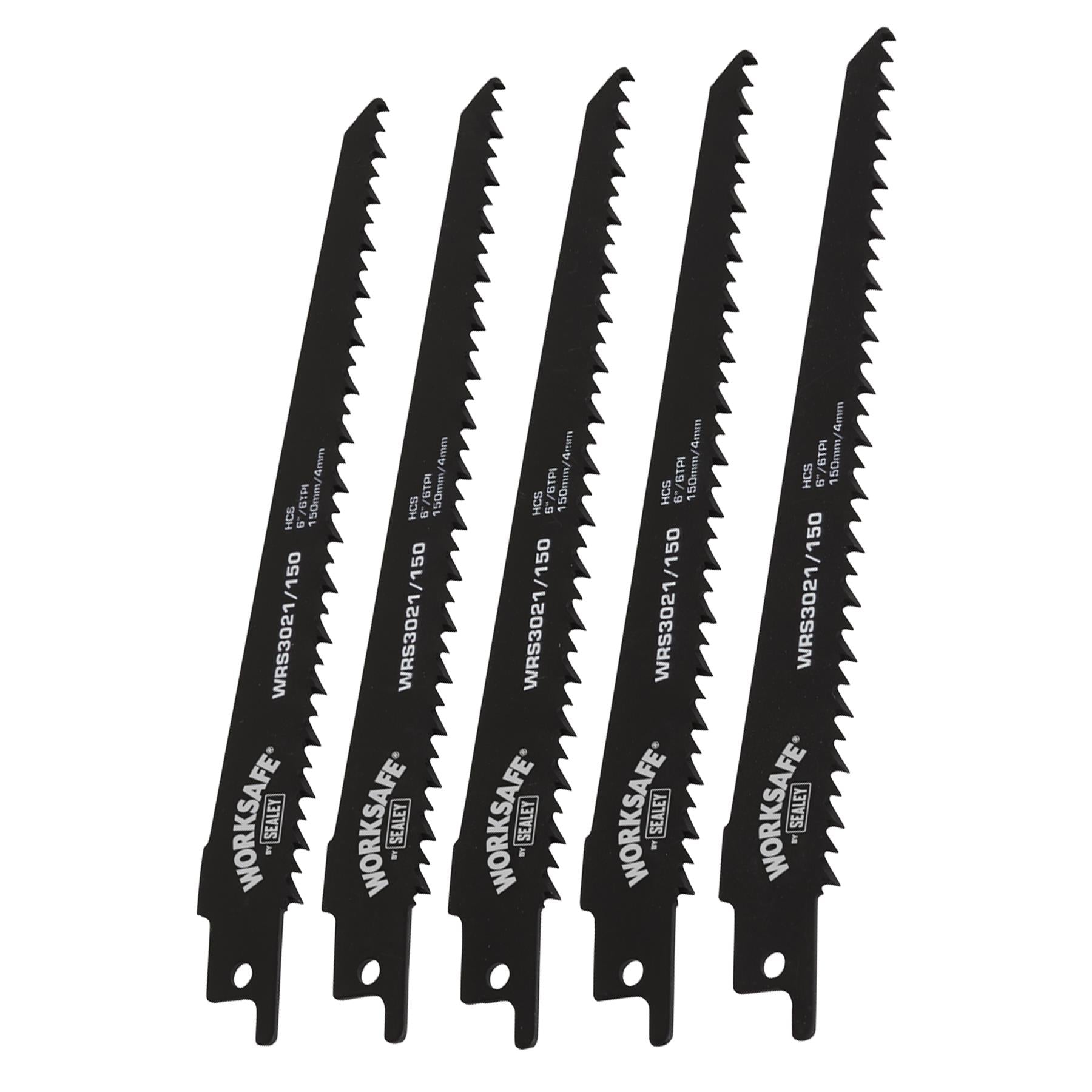 Sealey Reciprocating Saw Blade 150mm 6tpi - Pack of 5