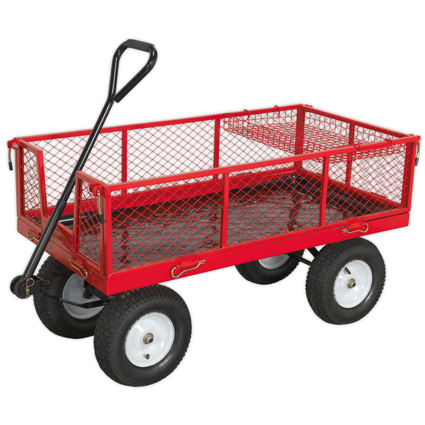 Sealey Platform Truck with Sides Pneumatic Tyres 450kg Capacity