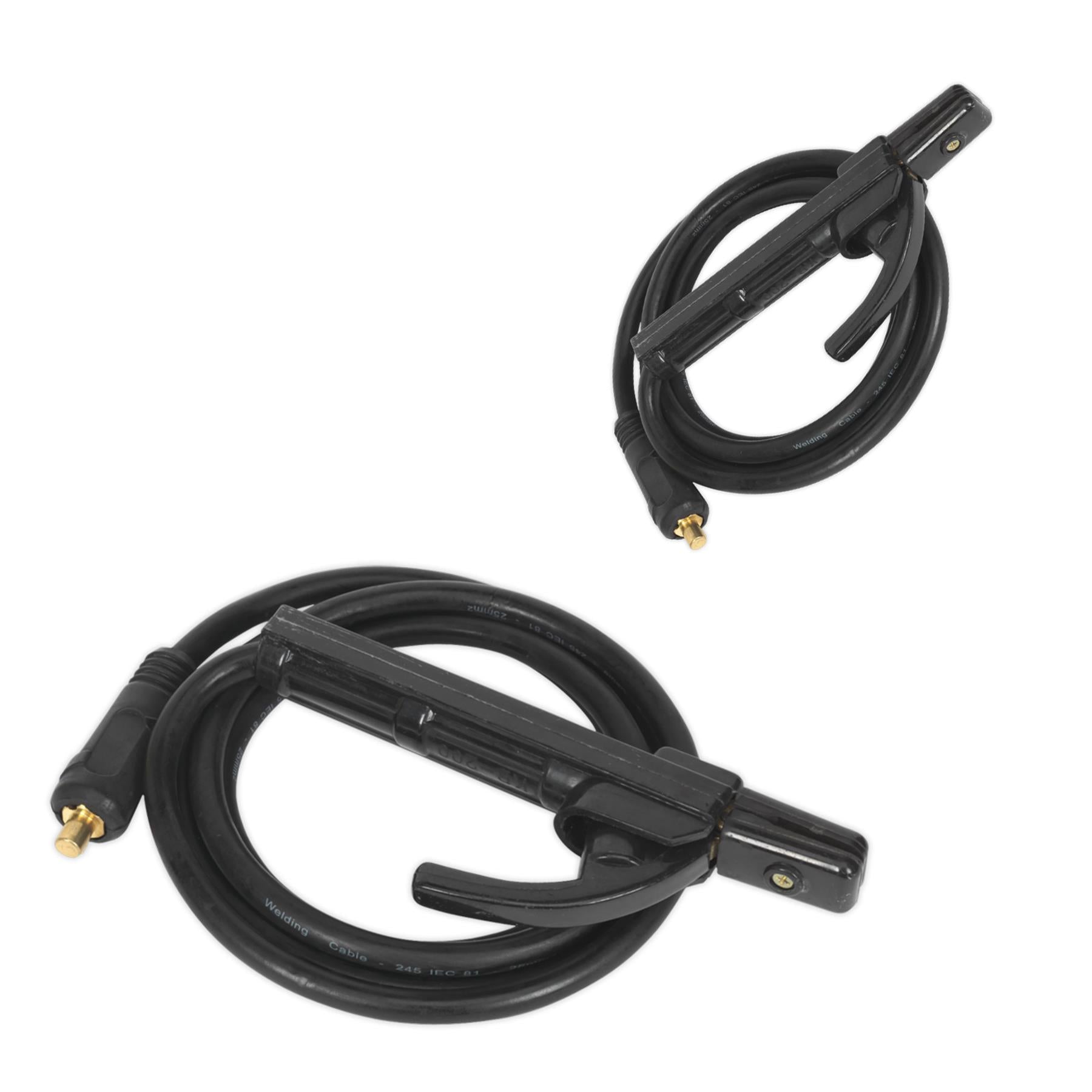 MMA Electrode Holder with 2m 25mm Cable & Dinse Connector. Sealey