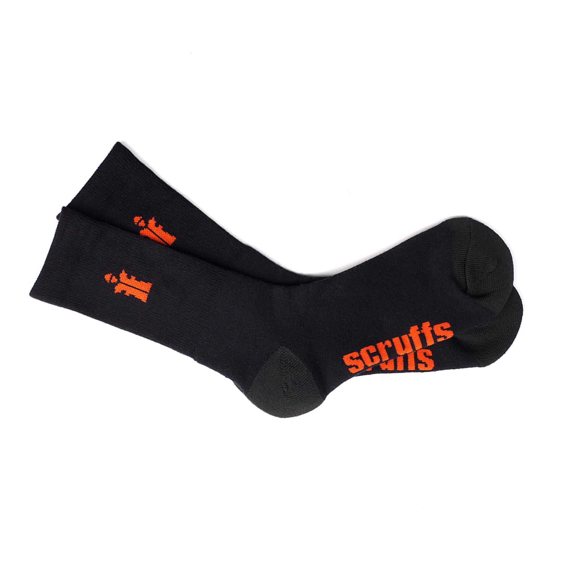 Scruffs Worker Socks Black 3pk Size 3 - 6.5 / 36 - 40