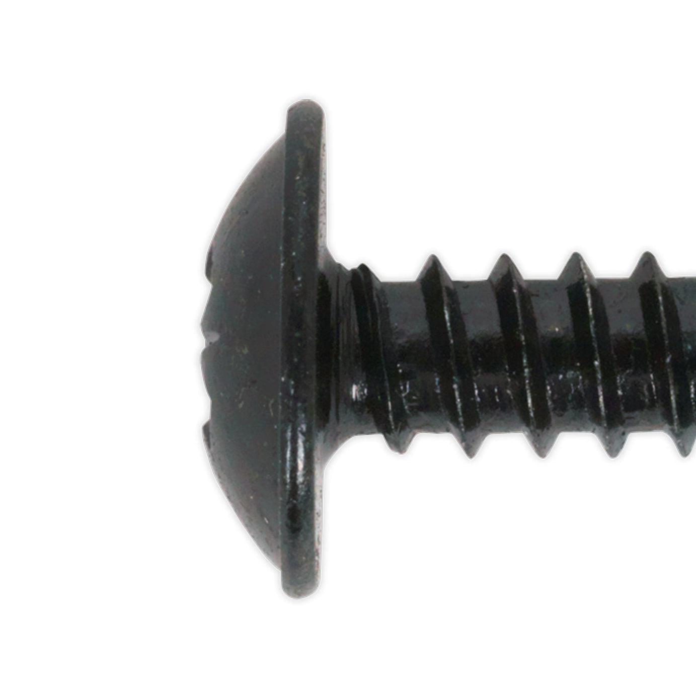 Sealey Self Tapping Screw 4.8 x 13mm Flanged Head Black Pozi Pack 100