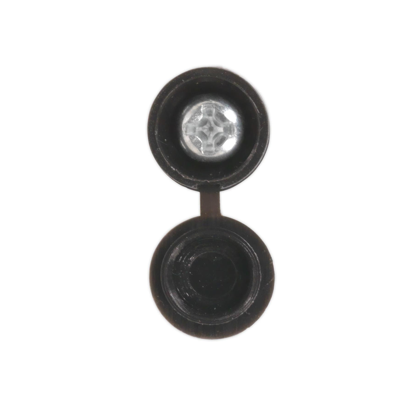 Sealey Numberplate Screw & Flip Cap 4.2 x 19mm Black Pack of 50