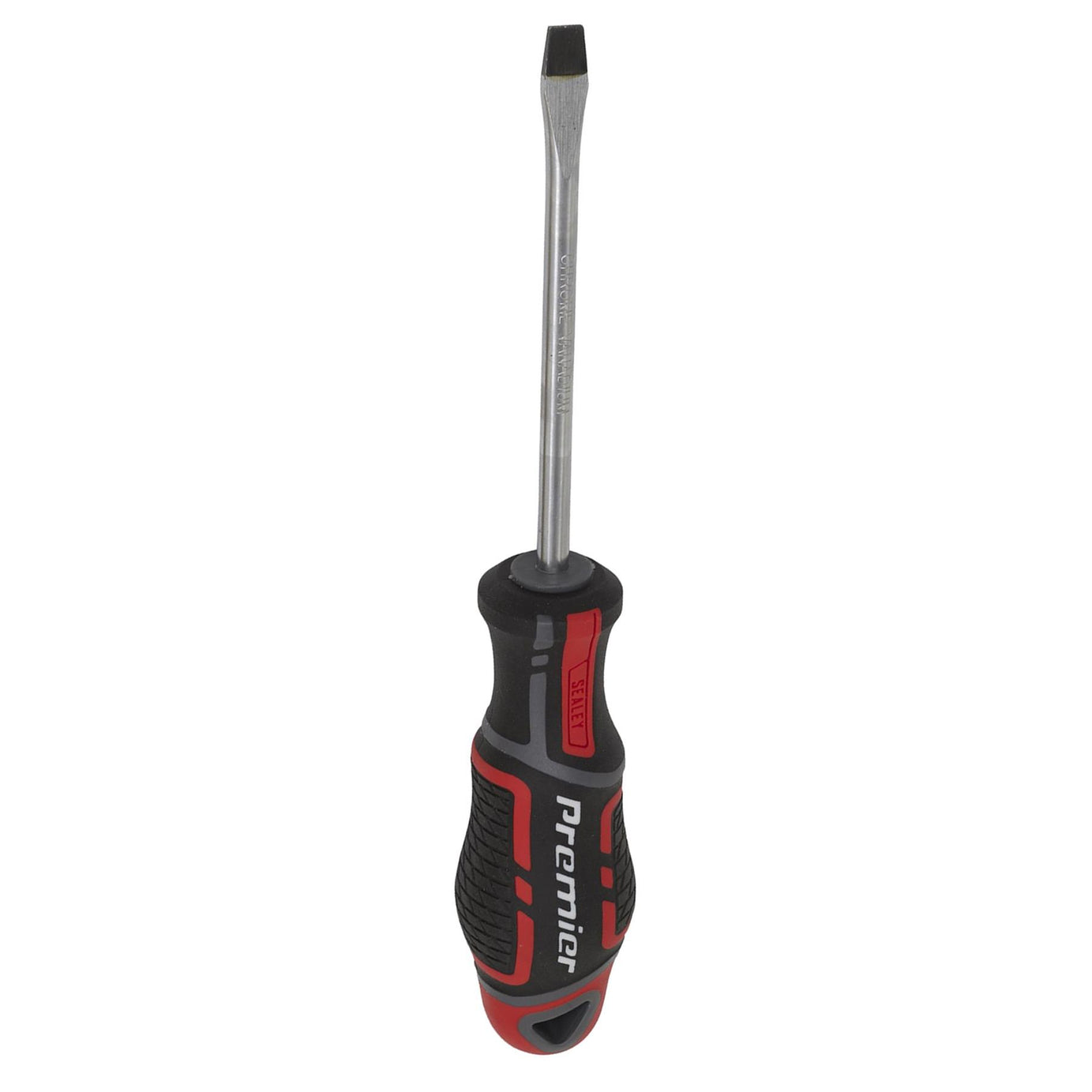 Sealey Screwdriver Slotted 6 x 100mm Flat Soft Grip Handle Magnetic GripMAX